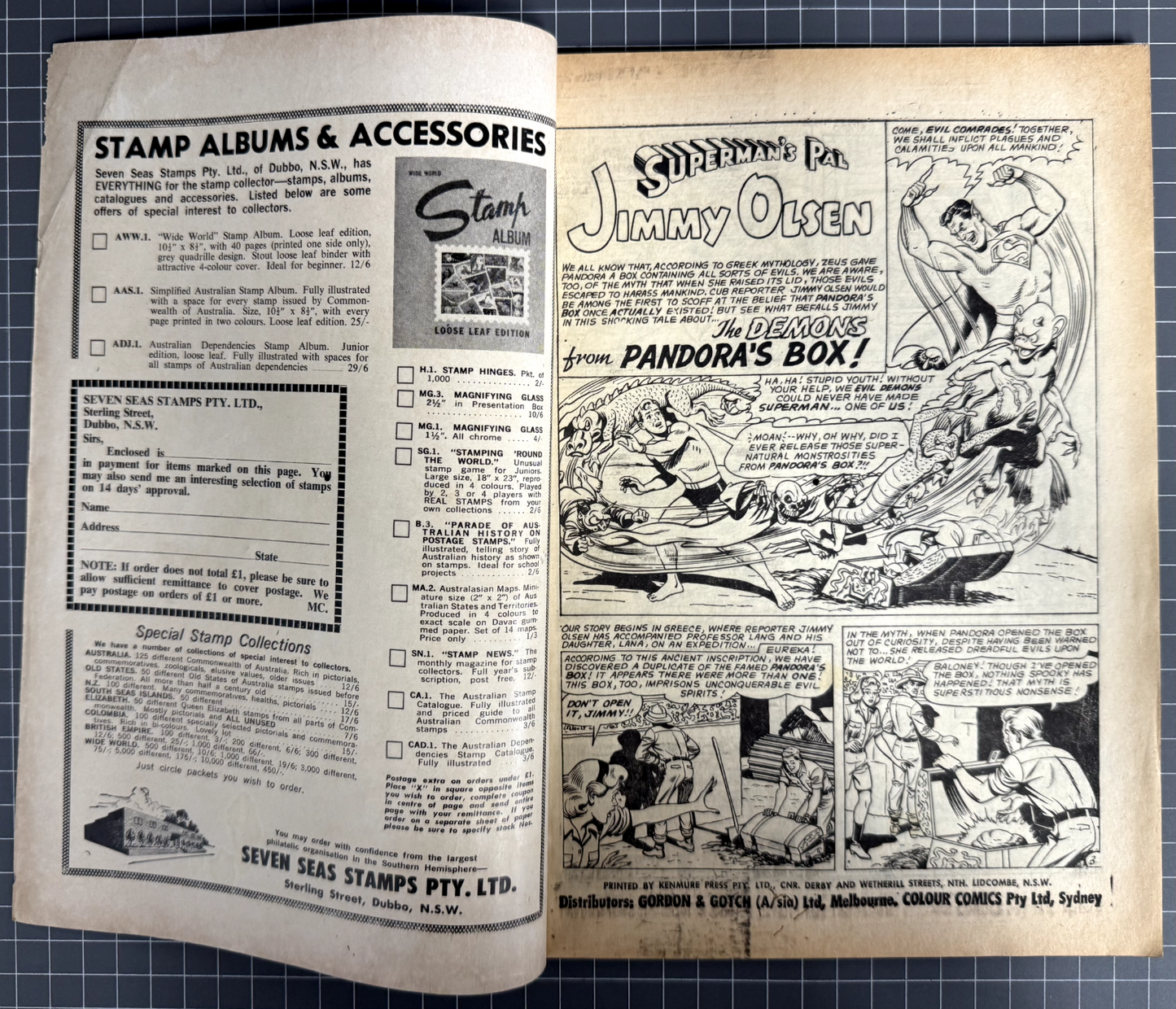 SUPERMAN PRESENTS WONDER COMIC #4 COLOUR COMICS AUSTRALIAN DC PRE-DECIMAL 1965