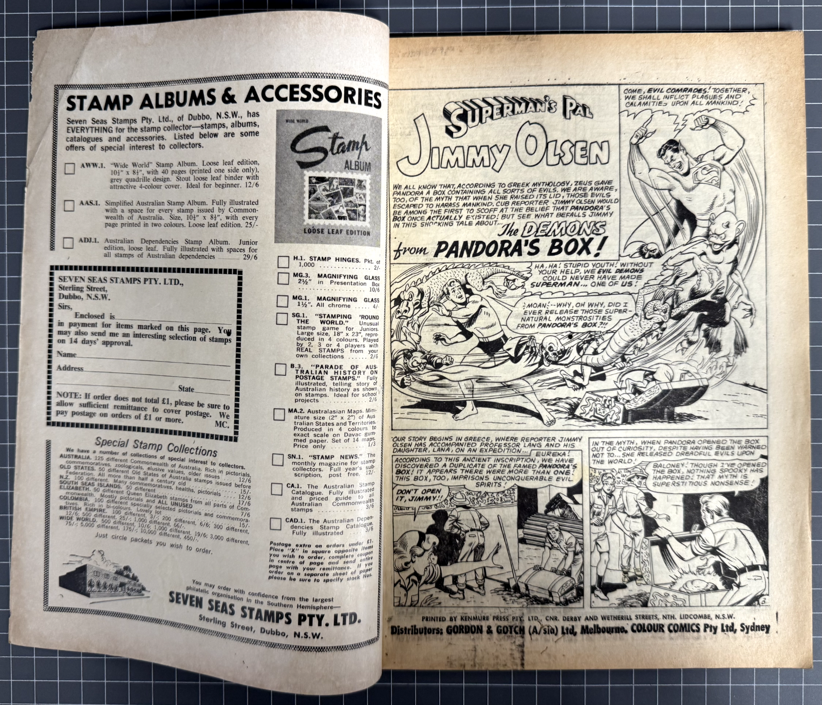 SUPERMAN PRESENTS WONDER COMIC #4 COLOUR COMICS AUSTRALIAN DC PRE-DECIMAL 1965