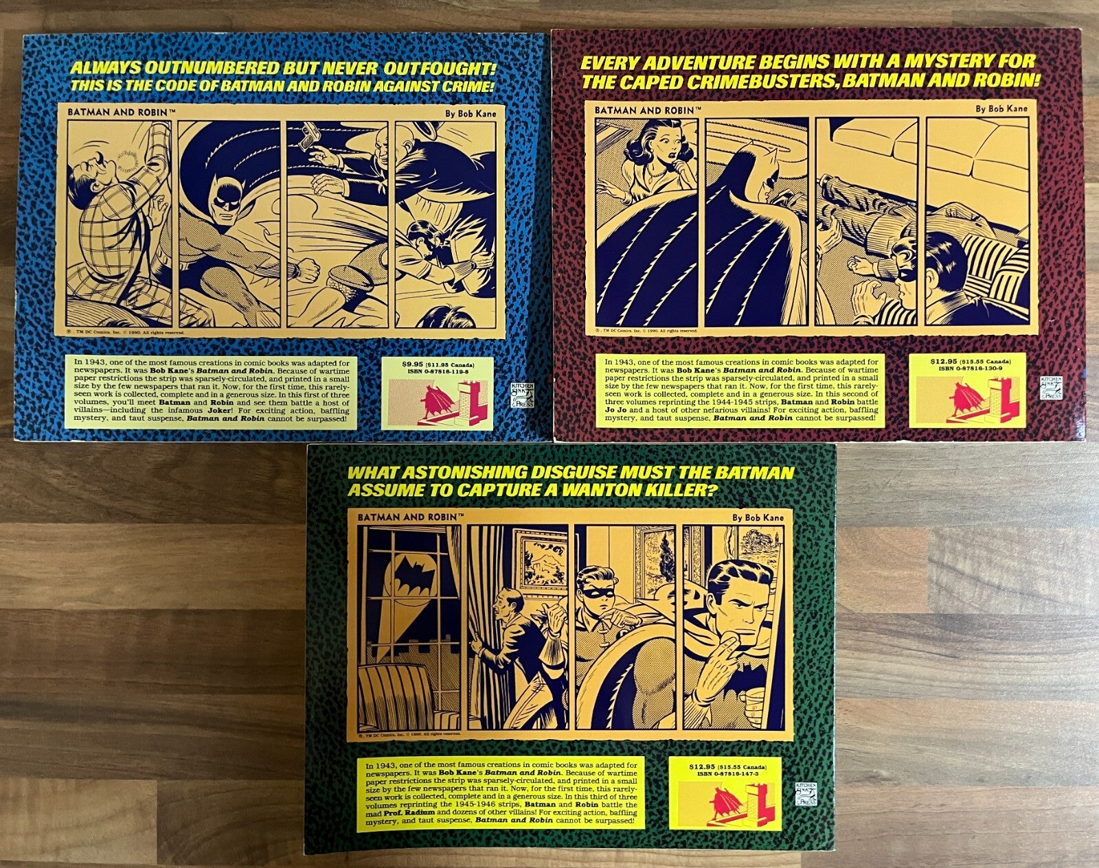 3 BATMAN: THE DAILIES  #1 1943-1944, #2 1944-1945, #3 1945-1946 RECTANGULAR PBS