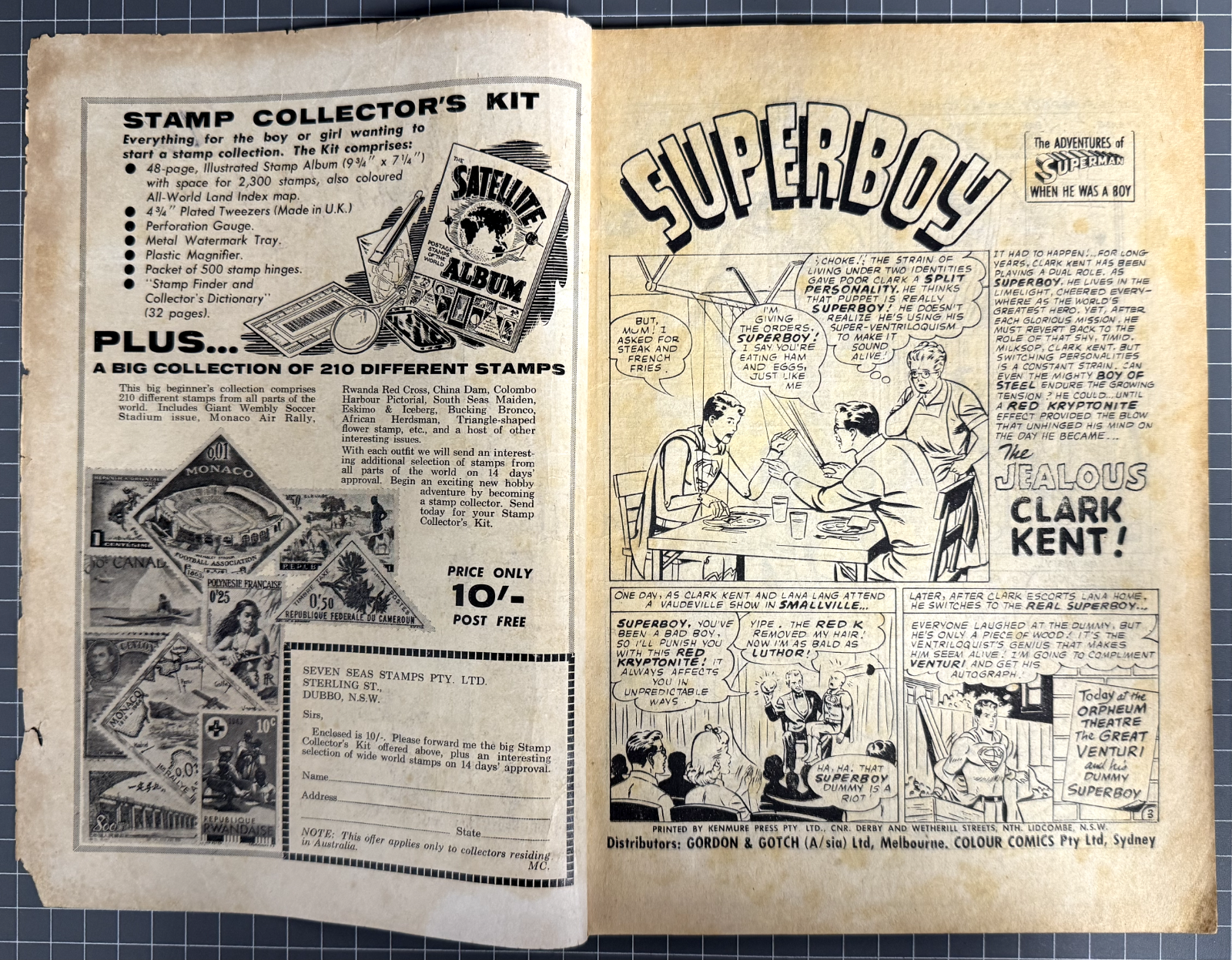 SUPERMAN PRESENTS WORLD'S FINEST #6 COLOUR COMICS AUSTRALIAN DC PRE-DECIMAL 1965