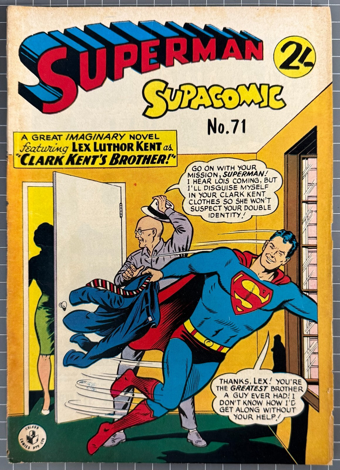SUPERMAN SUPACOMIC #71 COLOUR COMICS AUSTRALIAN DC PRE-DECIMAL 1965