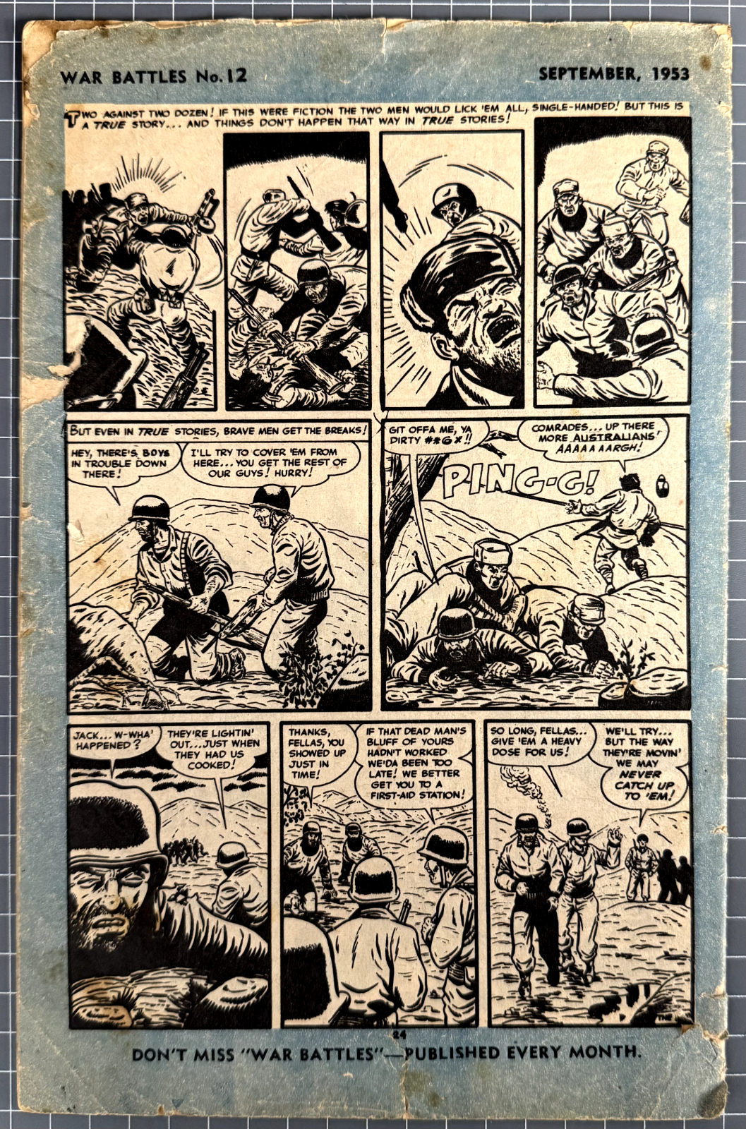 WAR BATTLES #12 RED CIRCLE PRESS AUSTRALIAN PRE-DECIMAL COMIC 1953