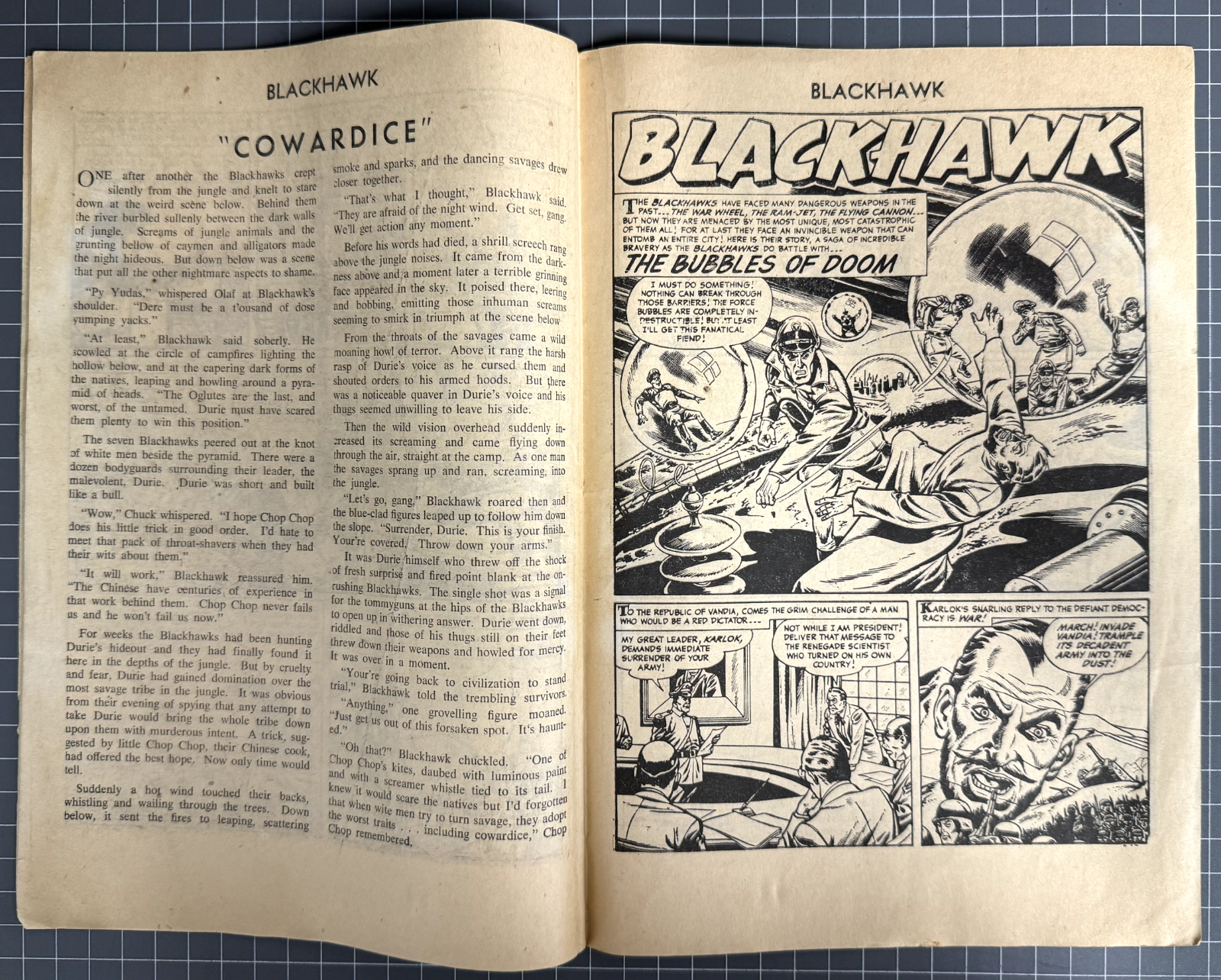 BLACKHAWK COMIC #94 YOUNG'S MERCHANDISING AUSTRALIAN COMIC PRE-DECIMAL 1956