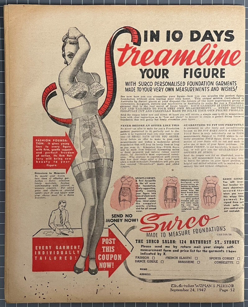 THE AUSTRALIAN WOMAN'S MIRROR VOL. 23 #44 INCLUDES THE PHANTOM COMIC 1947
