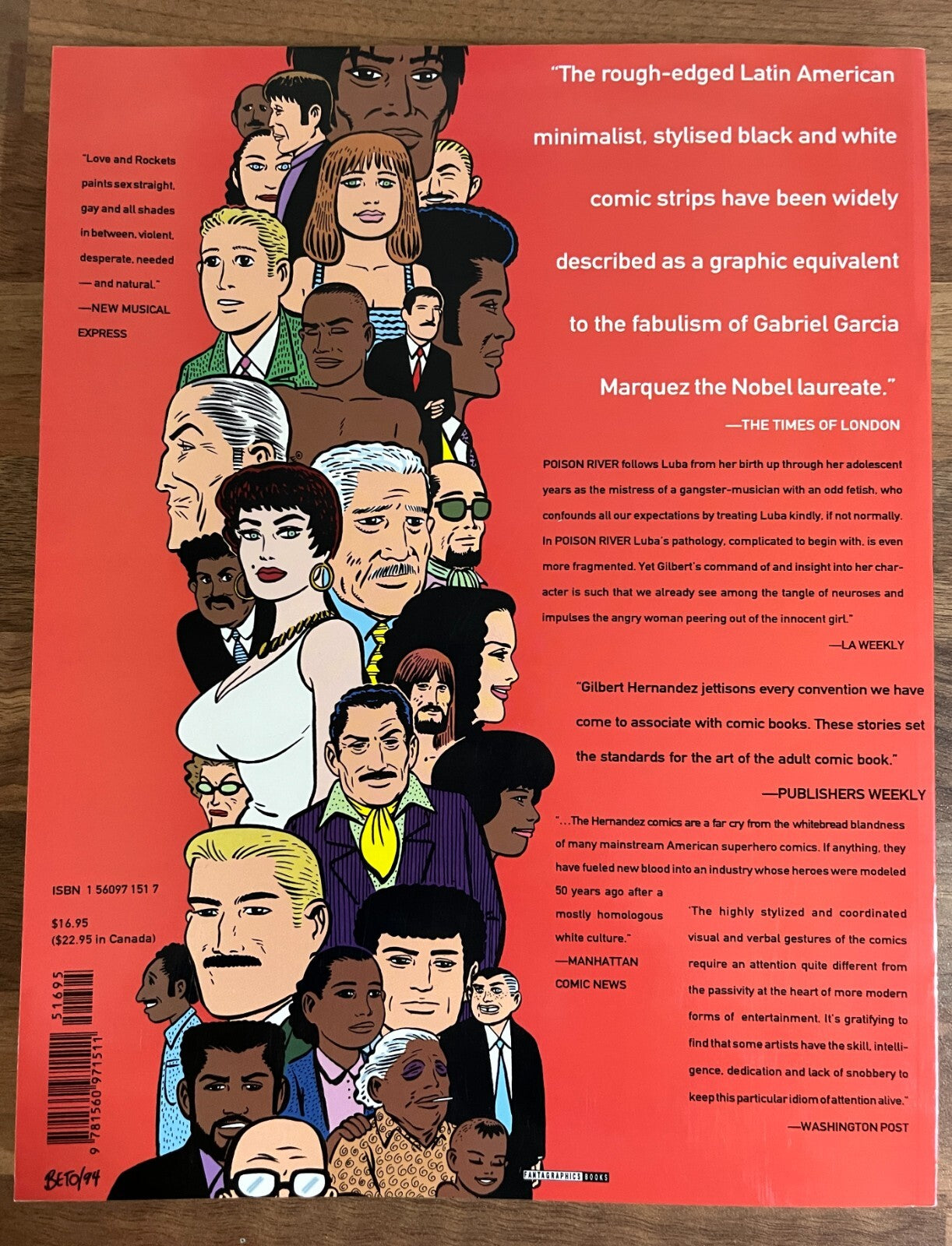 Love and Rockets Vol 12 Poison River by Gilbert Hernandez 1st Edition 1994 TPB