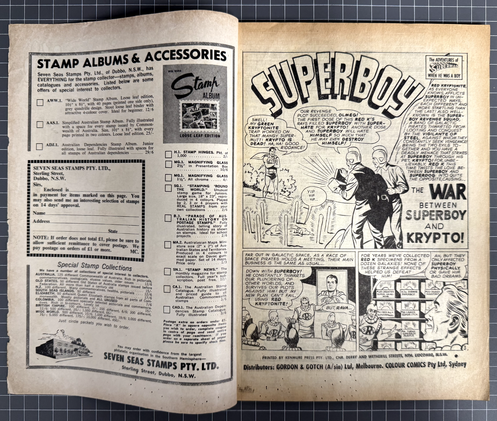 SUPERMAN PRESENTS WORLD'S FINEST #4 COLOUR COMICS AUSTRALIAN DC PRE-DECIMAL 1965