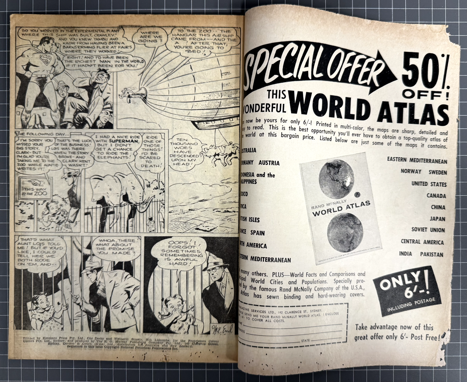 SUPERMAN PRESENTS WORLD'S FINEST #4 COLOUR COMICS AUSTRALIAN DC PRE-DECIMAL 1965