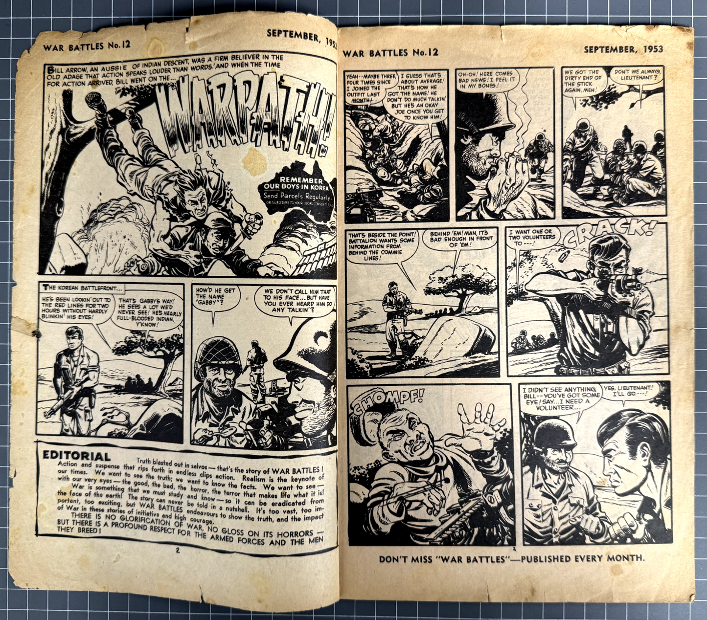 WAR BATTLES #12 RED CIRCLE PRESS AUSTRALIAN PRE-DECIMAL COMIC 1953