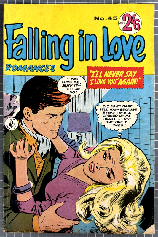 FALLING IN LOVE ROMANCES #45 COLOUR COMICS AUSTRALIAN PRE-DECIMAL 1968