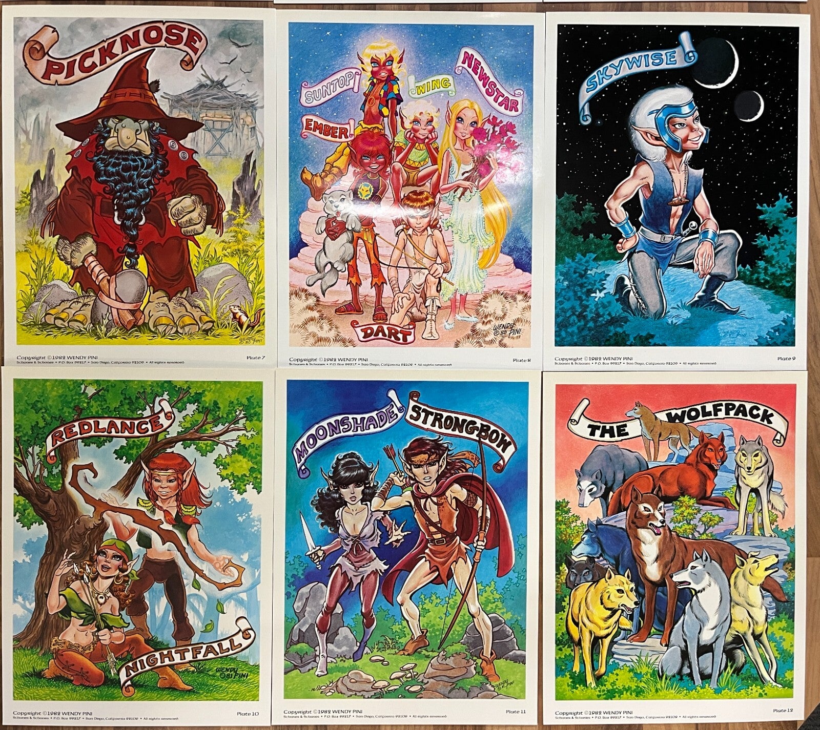 ELFQUEST III PORTFOLIO GALLERY 12 PRINTS BY WENDY PINI
