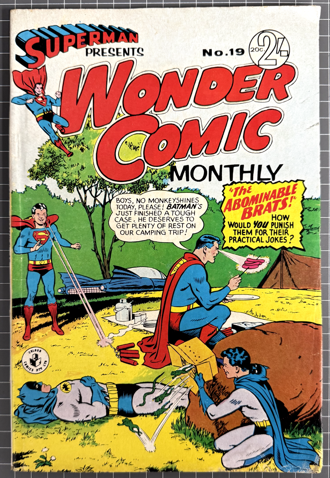 SUPERMAN PRESENTS WONDER COMIC #19 COLOUR COMICS AUSTRALIAN DC PRE-DECIMAL 1966