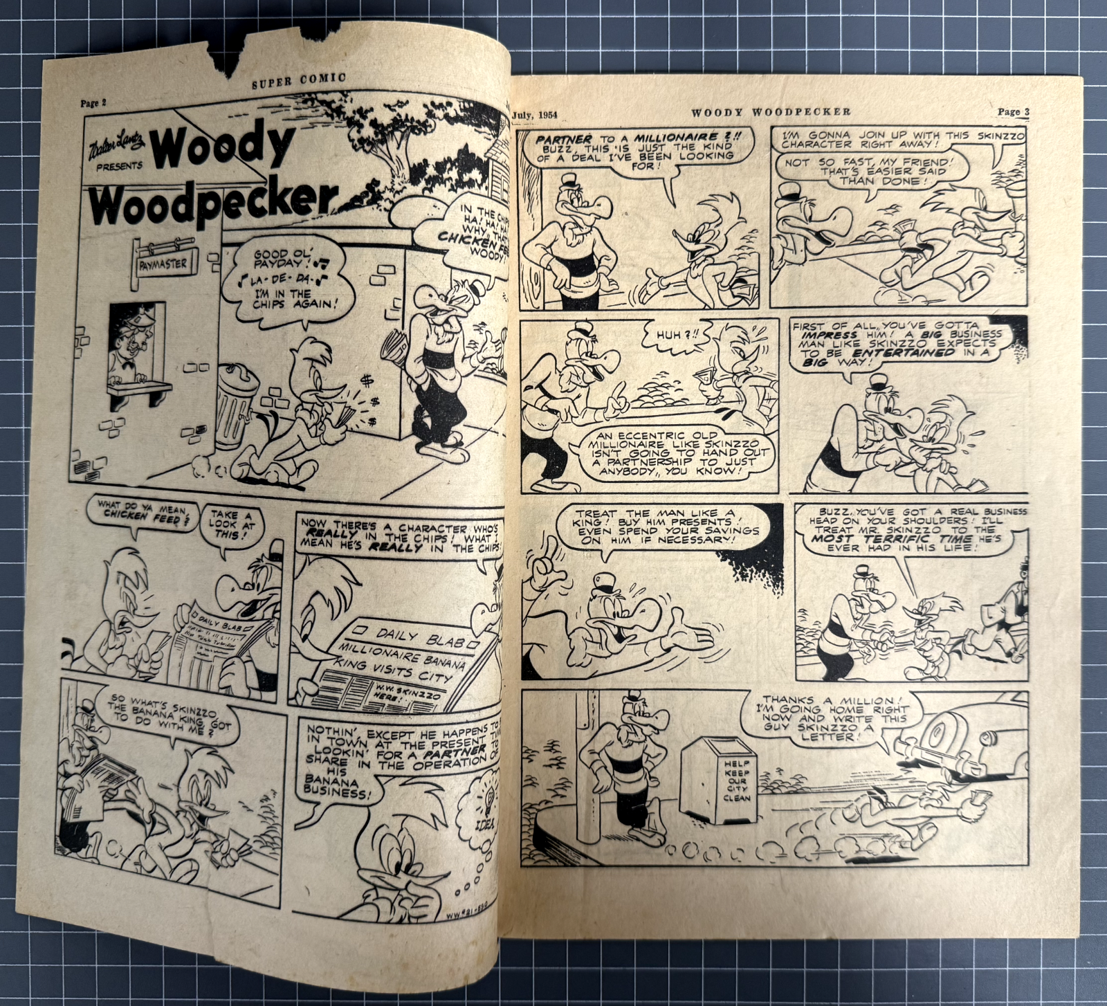 SUPERCOMIC SERIES #75 "WOODY WOODPECKER" SHAKESPEARE HEAD PRESS AUSTRALIAN 1954