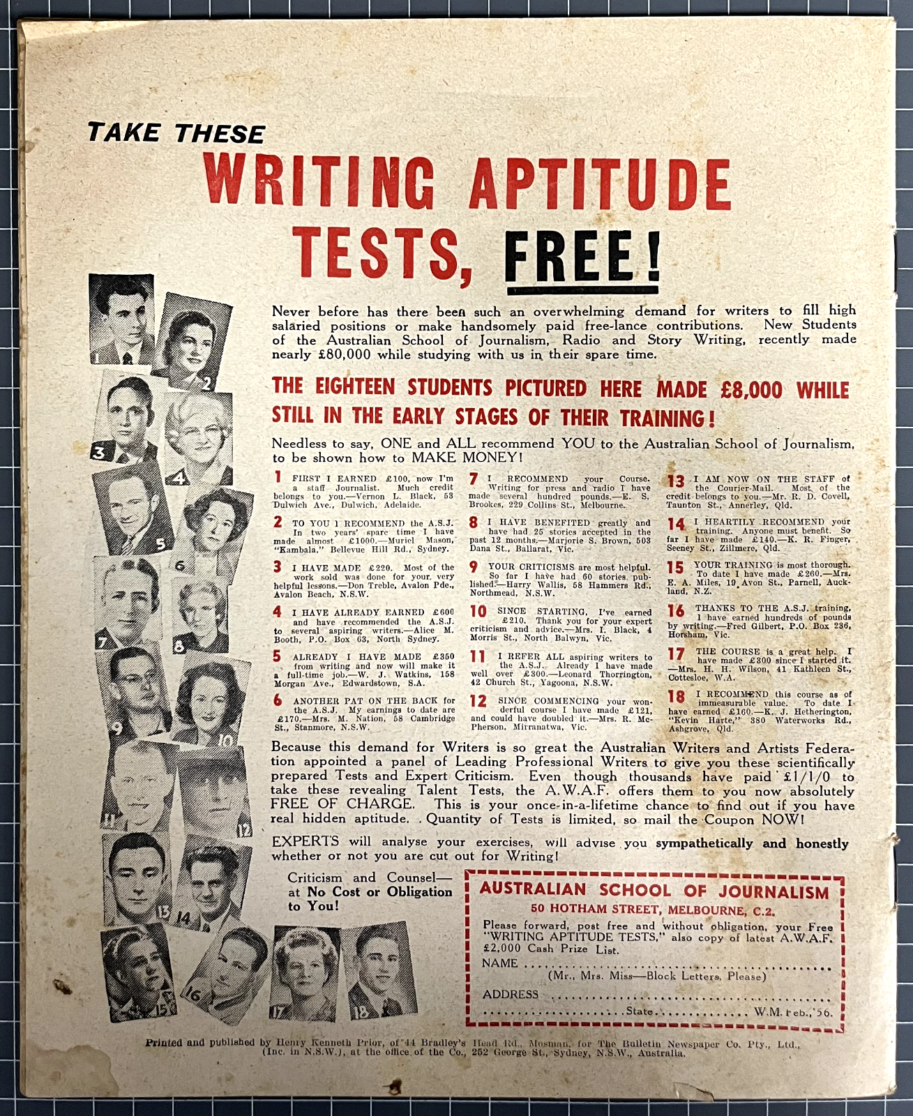 THE AUSTRALIAN WOMAN'S MIRROR VOL. 32 #13 INCLUDES THE PHANTOM COMIC 1956
