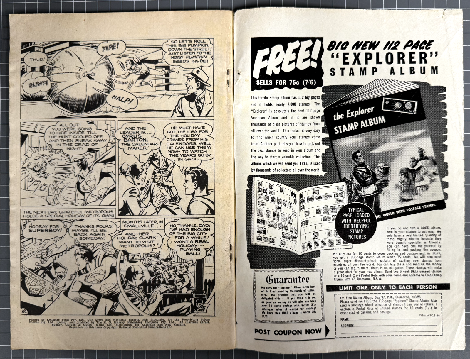 SUPERMAN PRESENTS WORLD'S FINEST 11 COLOUR COMICS AUSTRALIAN DC PRE-DECIMAL 1966