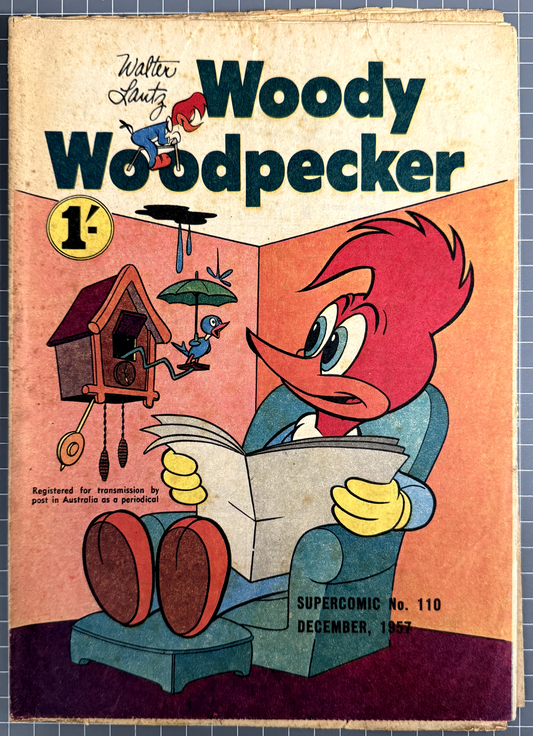 SUPERCOMIC SERIES #110 "WOODY WOODPECKER" SHAKESPEARE HEAD PRESS AUSTRALIAN 1957