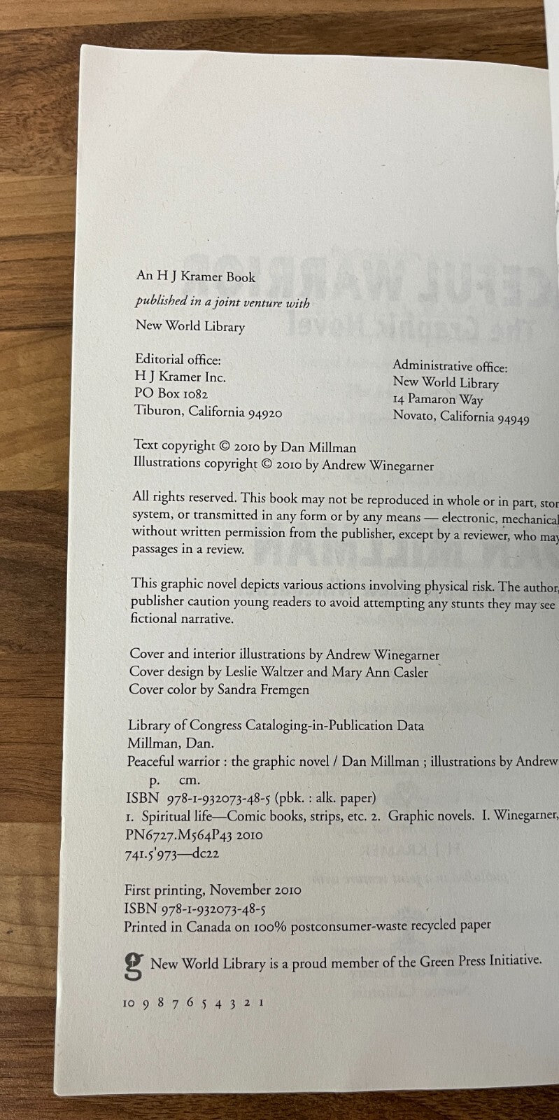 Peaceful Warrior: The Graphic Novel by Dan Millman, Illus. Andrew Winegarner