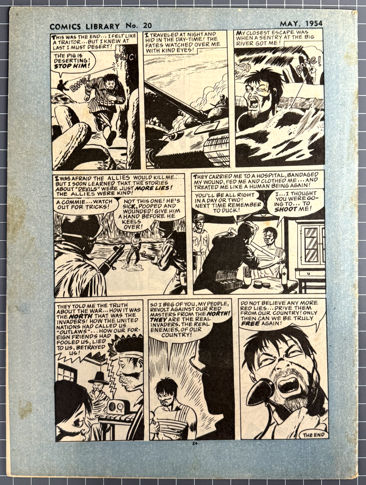 COMICS LIBRARY: WARFRONT #20 RED CIRCLE PRESS AUSTRALIAN PRE-DECIMAL COMIC 1954