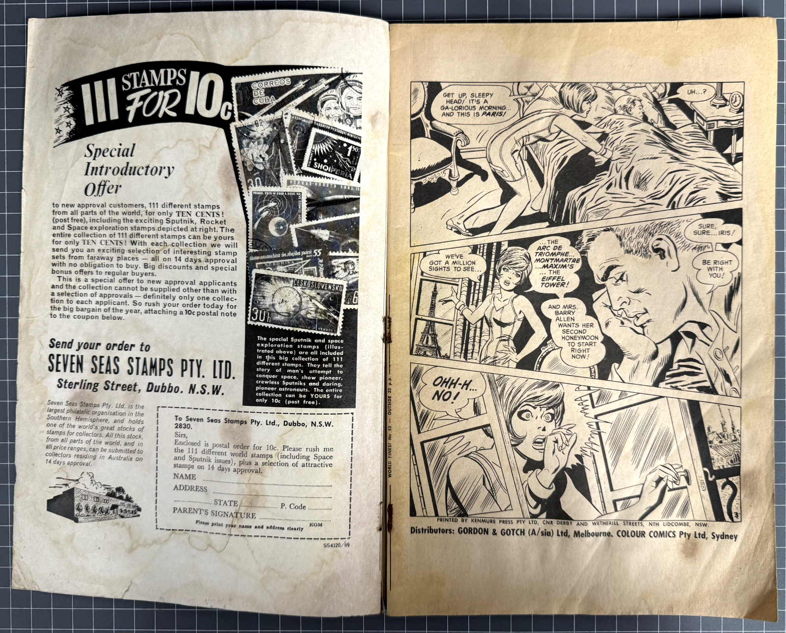 SUPERMAN PRESENTS WORLD'S FINEST #52 COLOUR COMICS AUSTRALIAN DC 1969