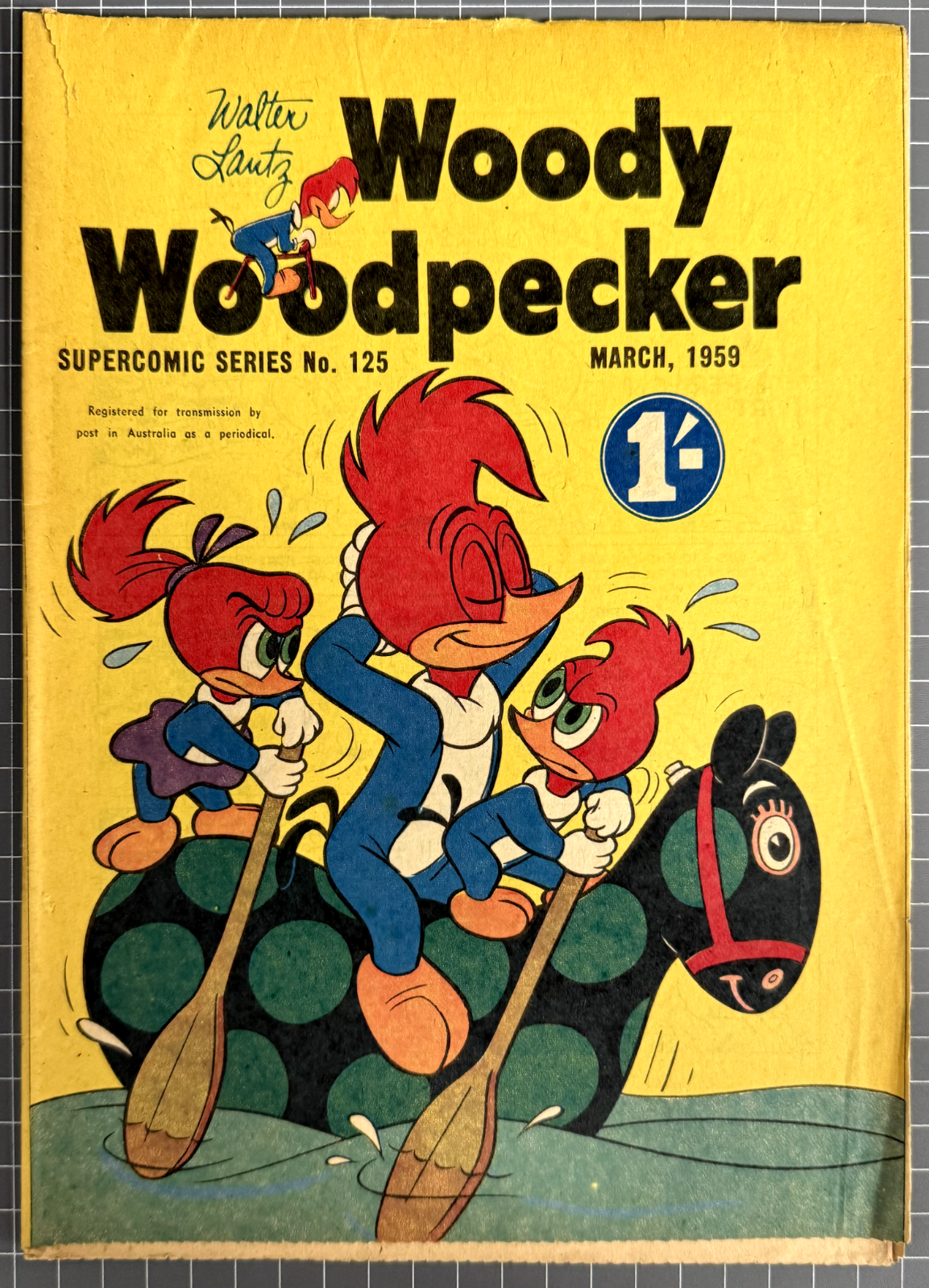 SUPERCOMIC SERIES #125 "WOODY WOODPECKER" SHAKESPEARE HEAD PRESS AUSTRALIAN 1959