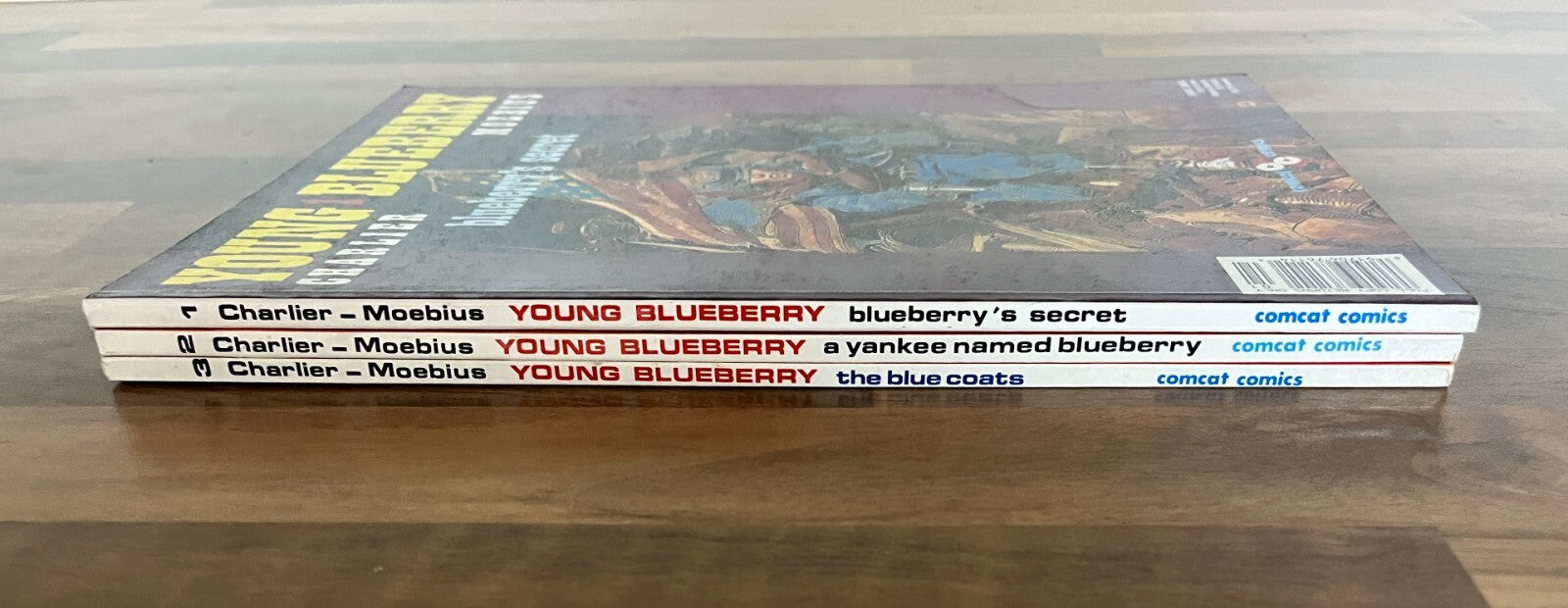YOUNG BLUEBERRY VOL. 1-3,  SECRET,  YANKEE, BLUE COATS BY CHARLIER & MOEBIUS 1ST