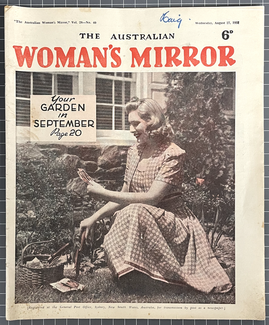 THE AUSTRALIAN WOMAN'S MIRROR VOL. 28 #40 INCLUDES THE PHANTOM COMIC 1952