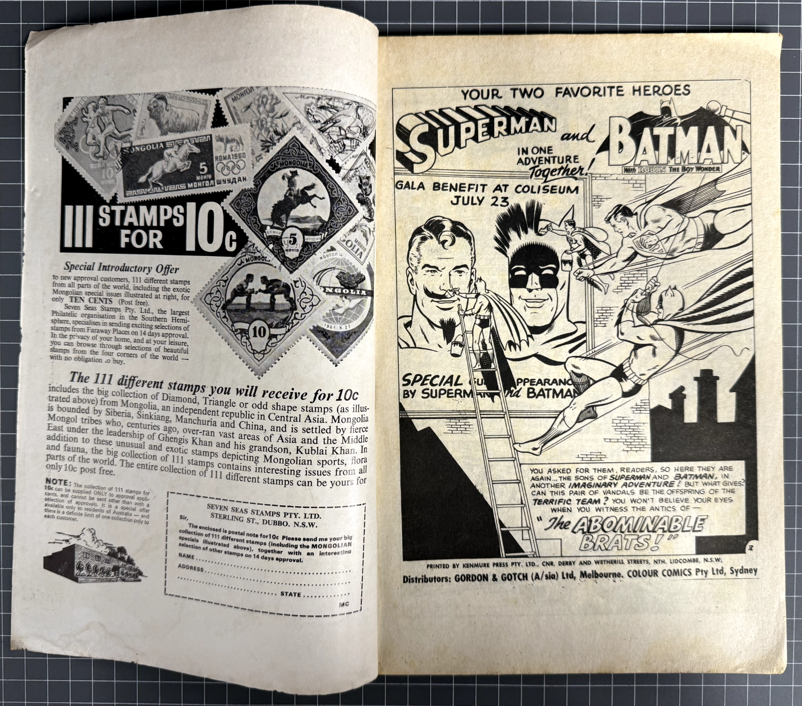 SUPERMAN PRESENTS WONDER COMIC #19 COLOUR COMICS AUSTRALIAN DC PRE-DECIMAL 1966