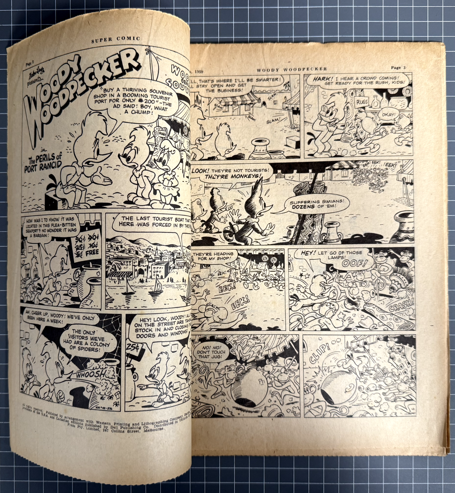 SUPERCOMIC SERIES #125 "WOODY WOODPECKER" SHAKESPEARE HEAD PRESS AUSTRALIAN 1959