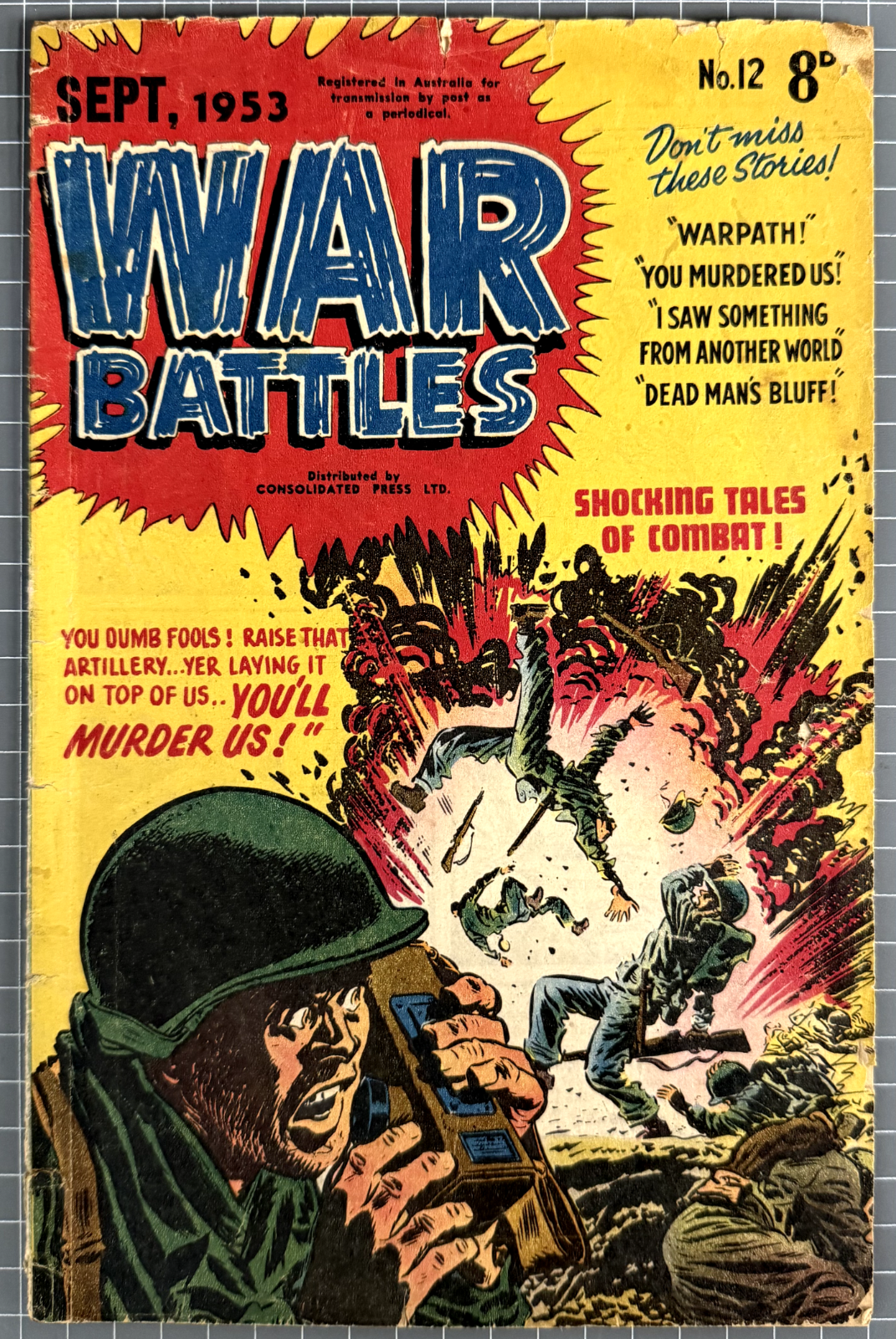 WAR BATTLES #12 RED CIRCLE PRESS AUSTRALIAN PRE-DECIMAL COMIC 1953