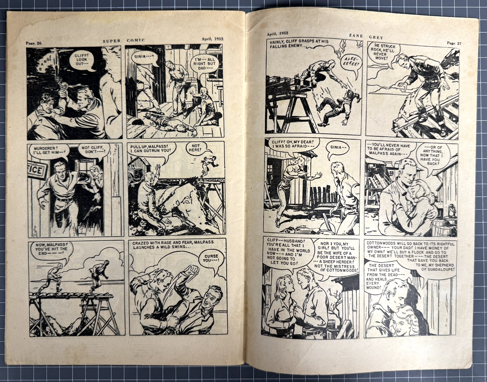 SUPERCOMIC SERIES #50 "ZANE GREY" CONSOLIDATED PRESS AUSTRALIAN PRE-DECIMAL 1952