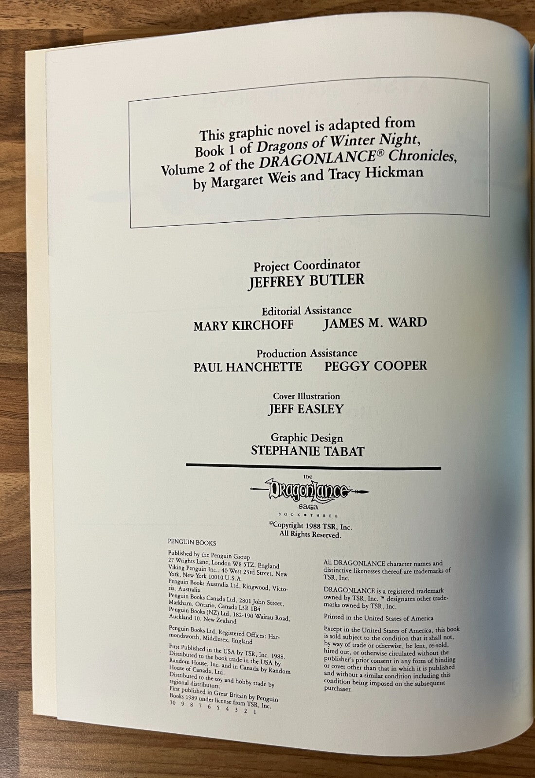 The DragonLance Saga Book Three TSR Graphic Novel By Roy Thomas & Tony DeZuniga