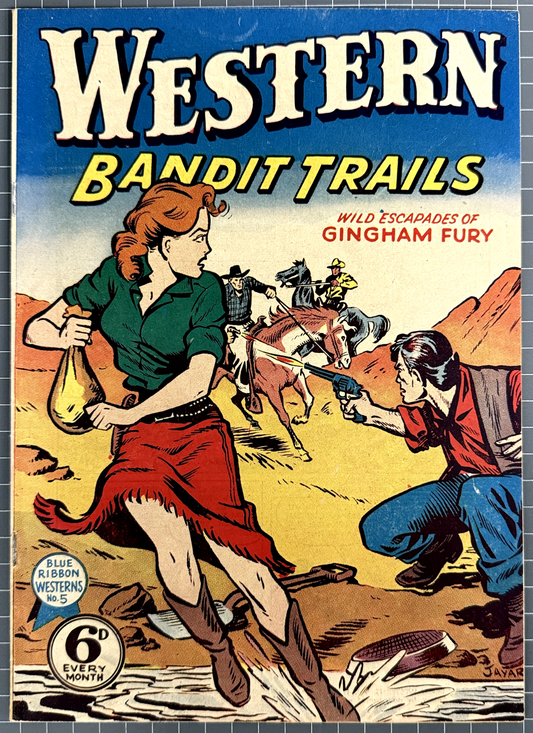 BLUE RIBBON WESTERNS: WESTERN BANDIT TRAILS #5 AUSTRALIAN ROSNOCK COMIC 1950