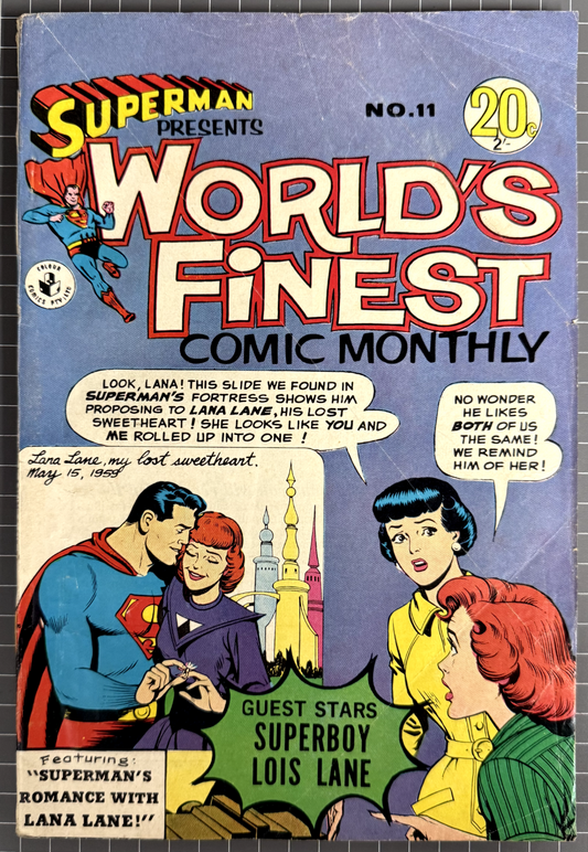 SUPERMAN PRESENTS WORLD'S FINEST 11 COLOUR COMICS AUSTRALIAN DC PRE-DECIMAL 1966