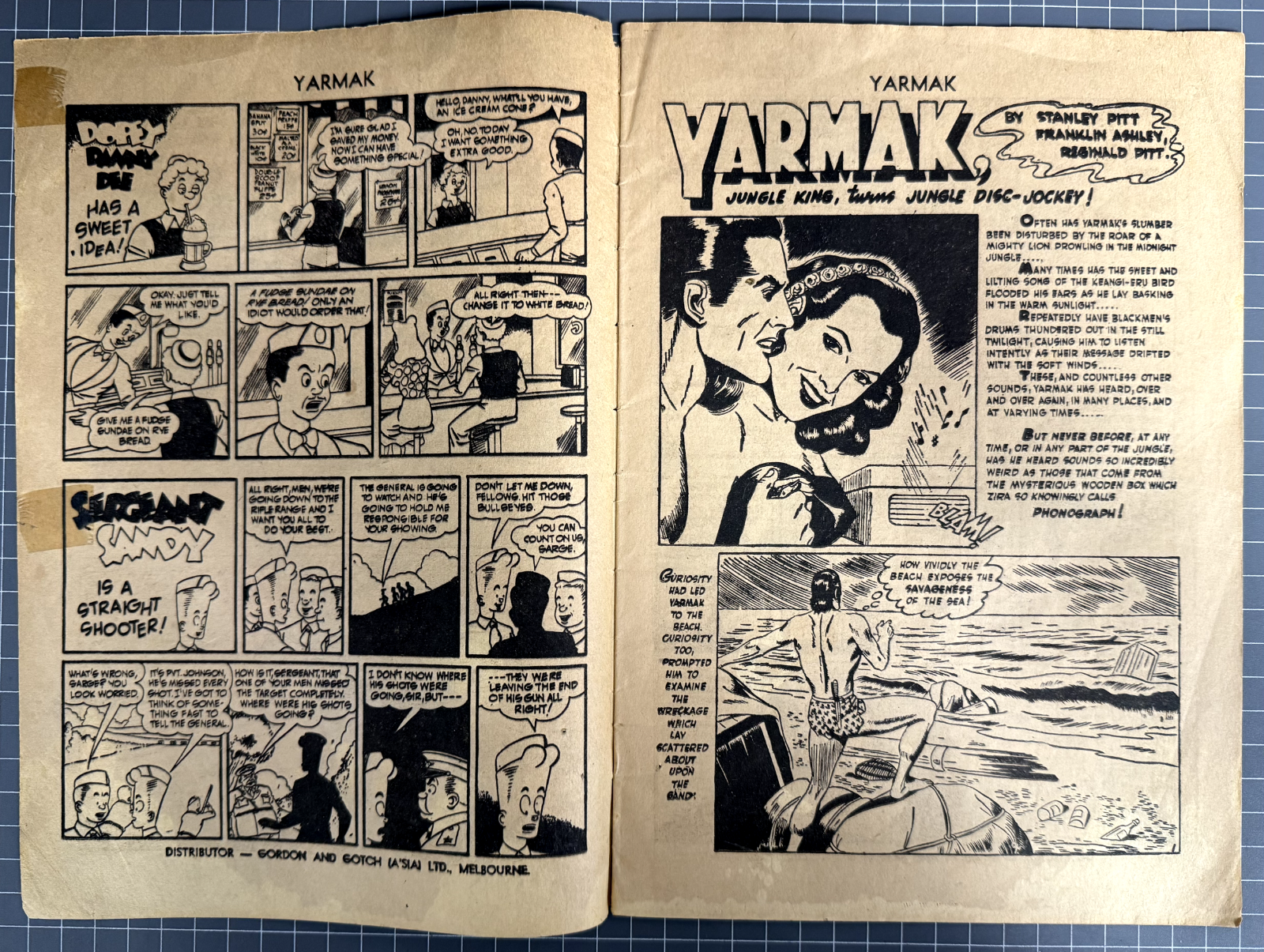 YARMAK JUNGLE KING COMIC #39 YOUNG'S MERCHANDISING AUSTRALIAN PRE-DECIMAL 1953