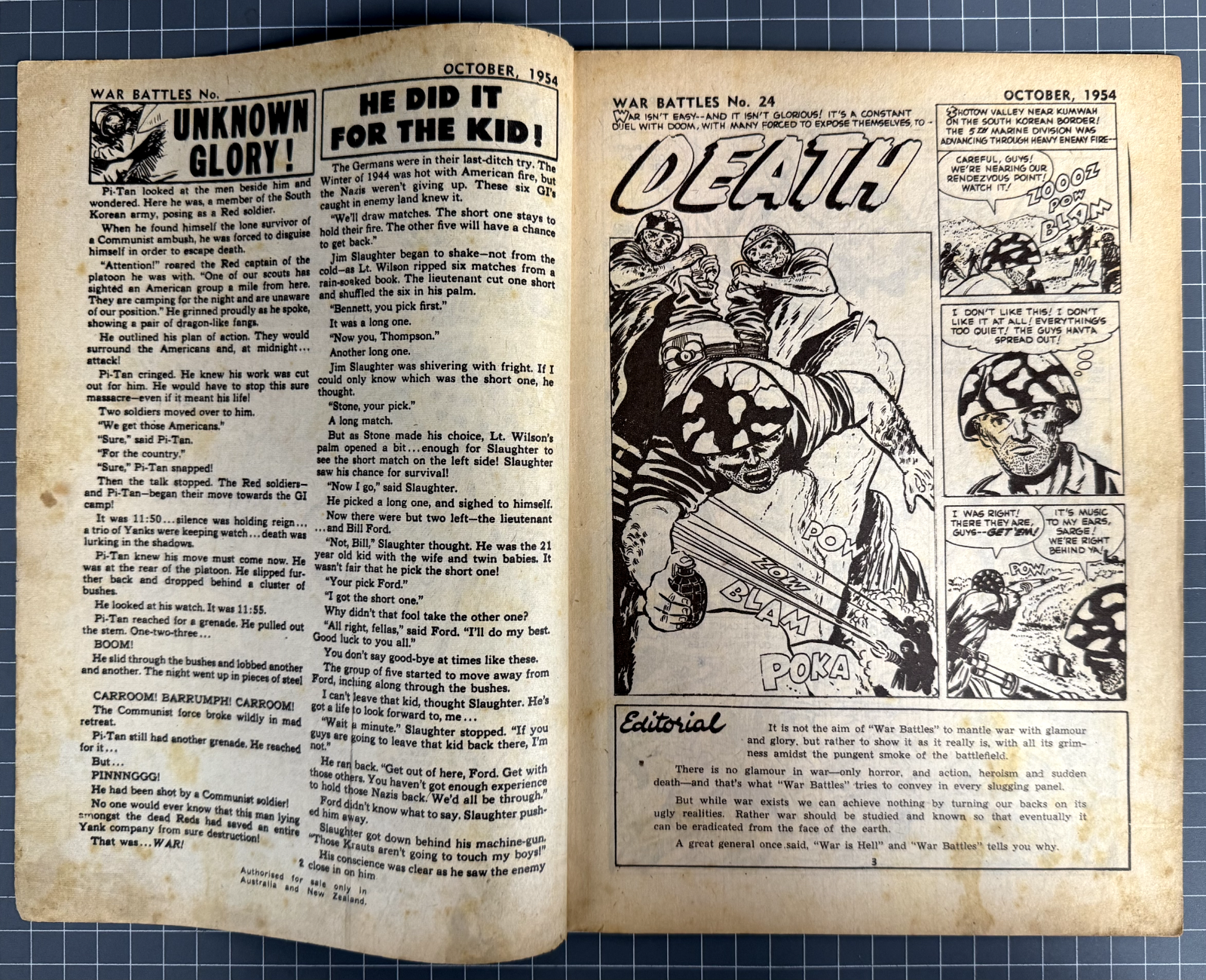 WAR BATTLES #24 RED CIRCLE PRESS AUSTRALIAN PRE-DECIMAL COMIC 1954