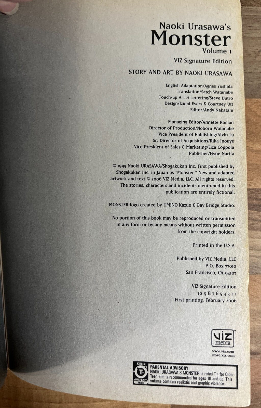 NAOKI URASAWA'S MONSTER VOL. 1-3 FROM JAPAN'S MASTER OF SUSPENSE, 1st/1st , 2006