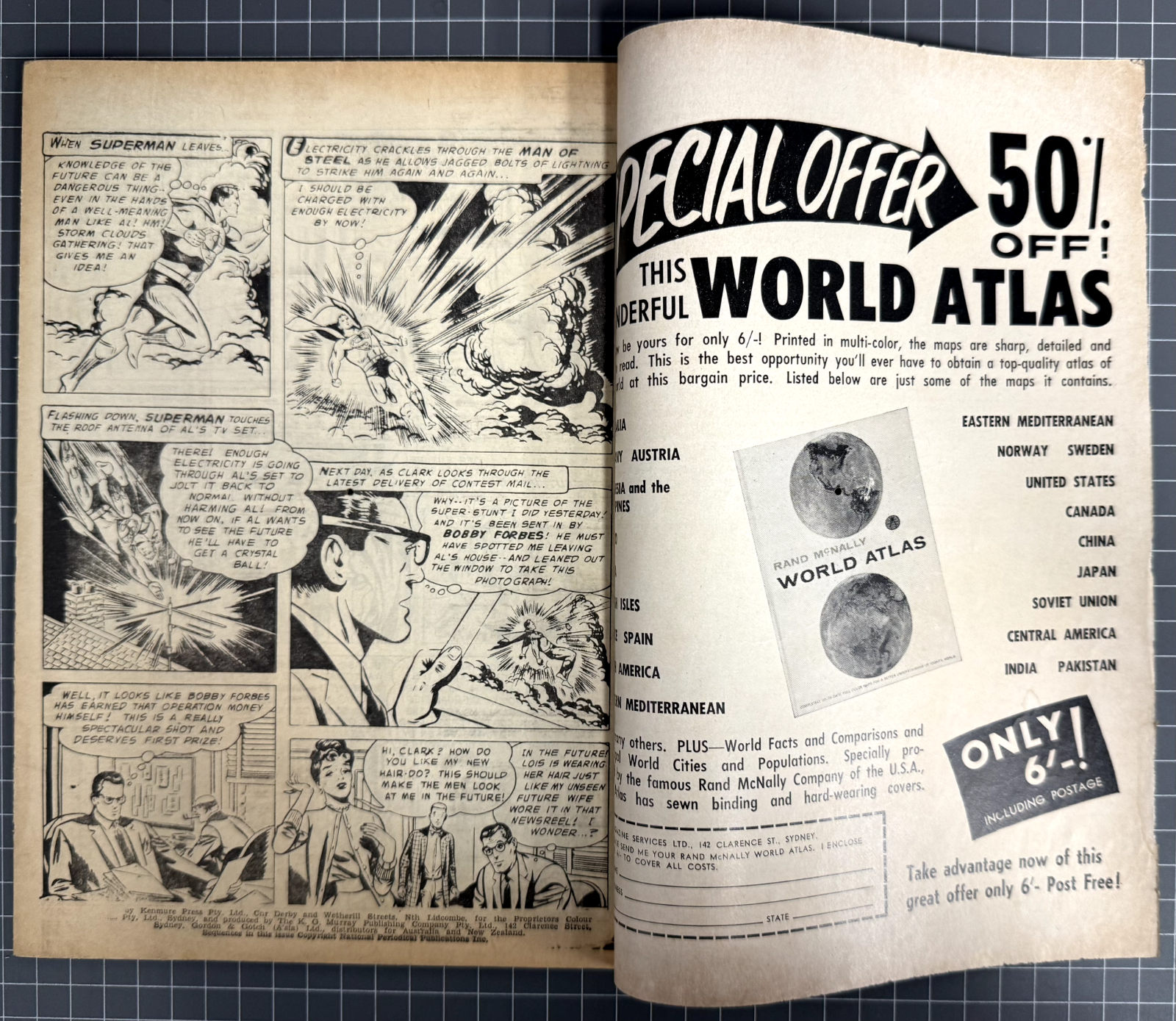 SUPERMAN PRESENTS WONDER COMIC #4 COLOUR COMICS AUSTRALIAN DC PRE-DECIMAL 1965