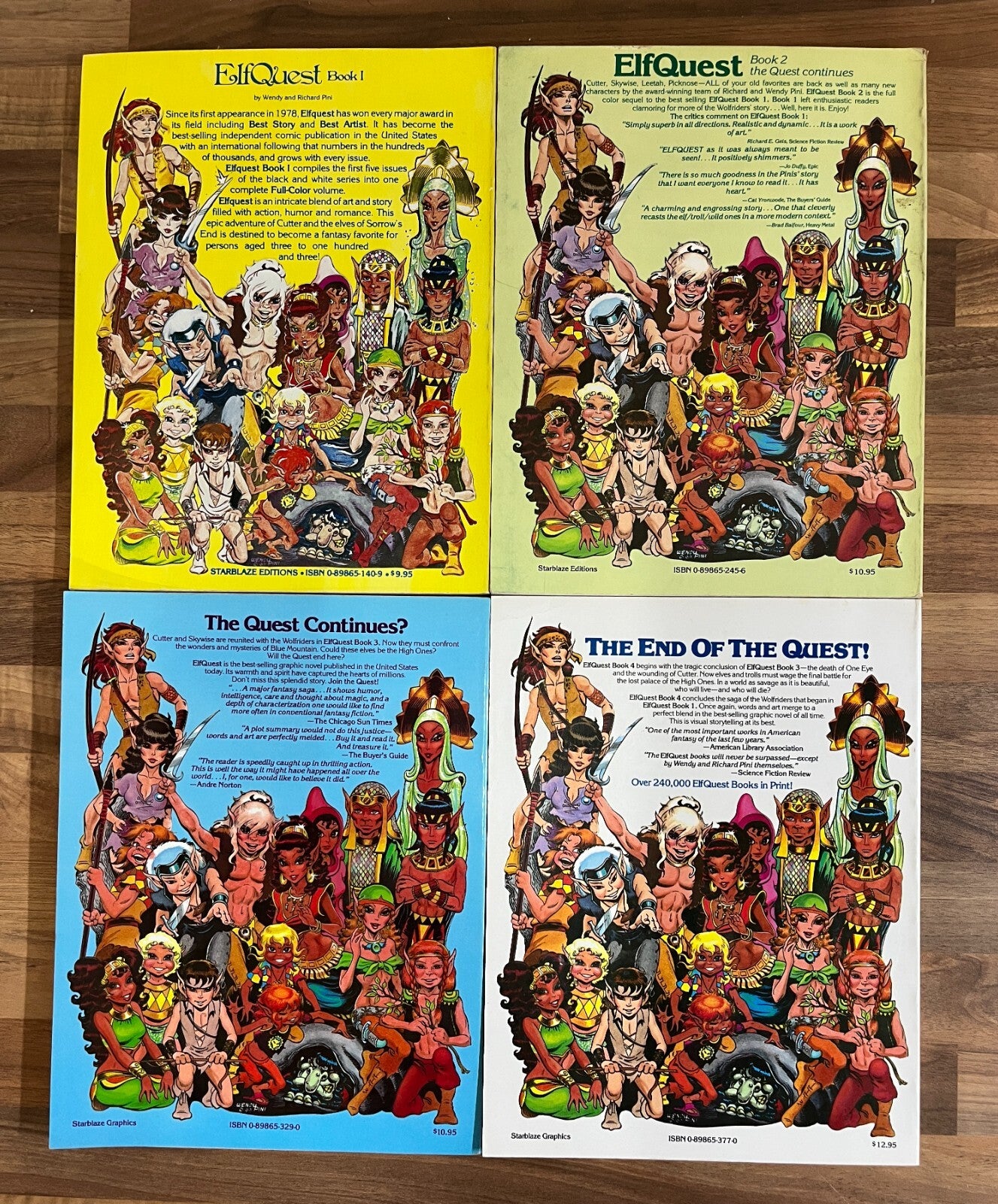 ElfQuest Book 1 2 3 4 Graphic Novels - Wendy & Richard Pini (Starblaze Editions)