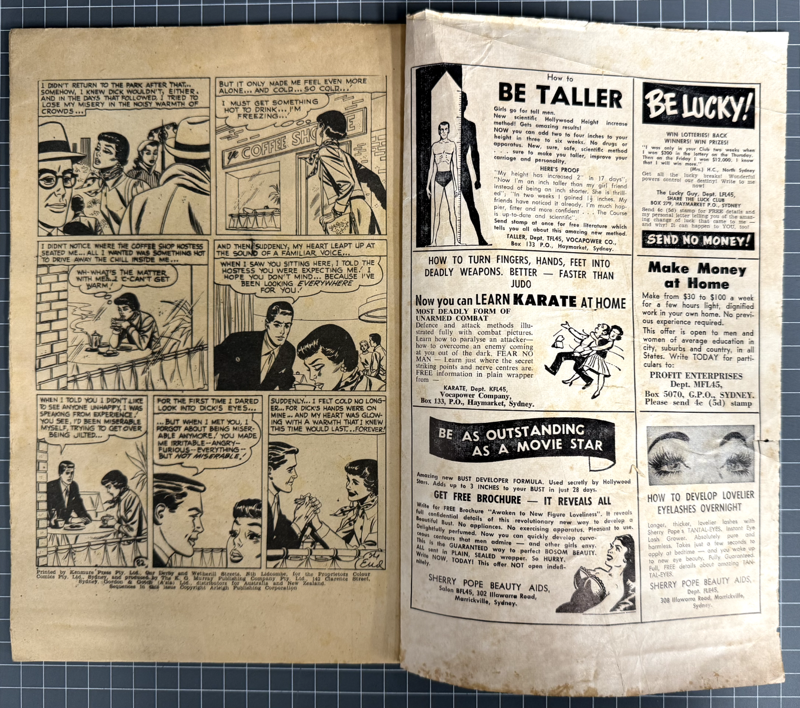 FALLING IN LOVE ROMANCES #45 COLOUR COMICS AUSTRALIAN PRE-DECIMAL 1968