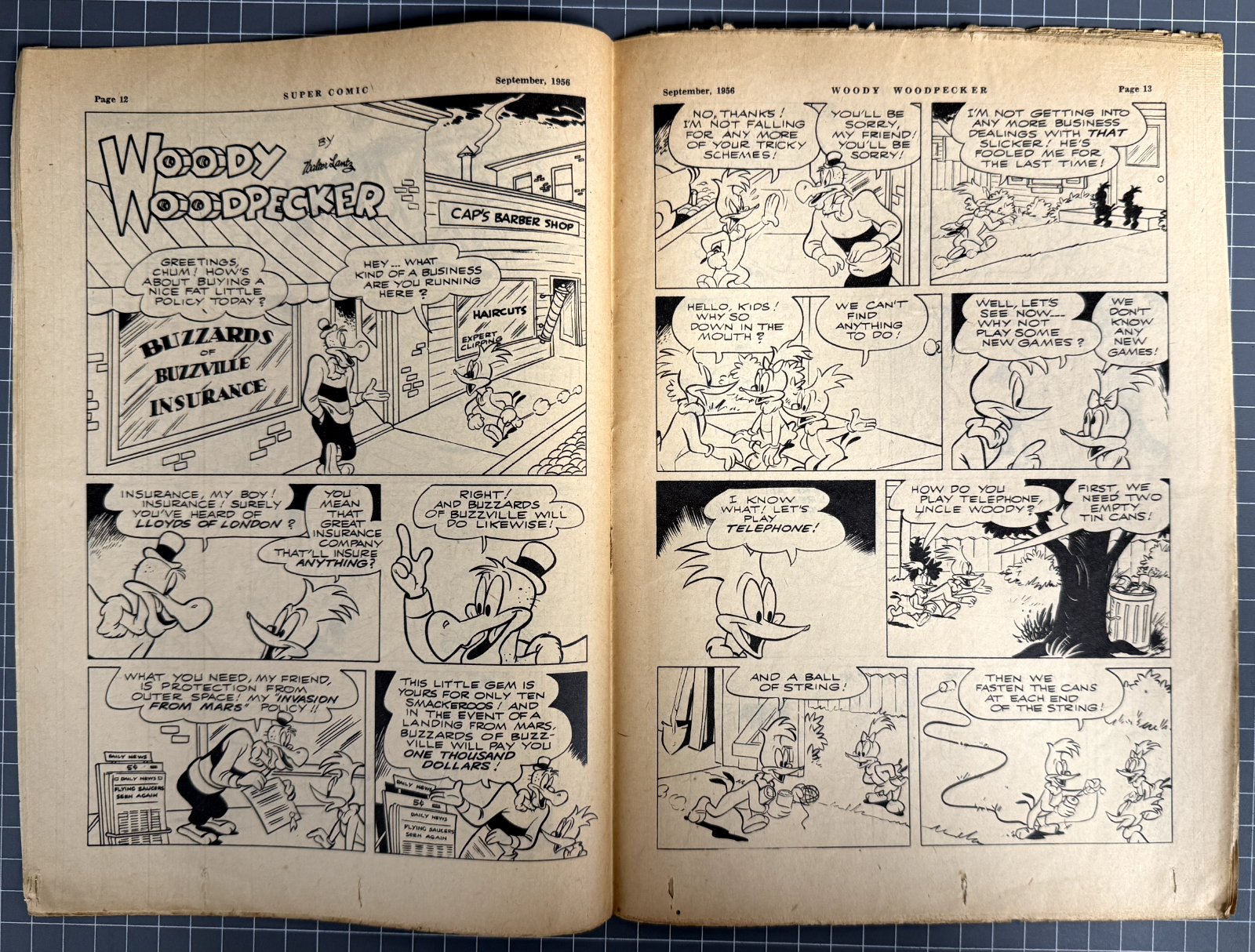 SUPERCOMIC SERIES #95 "WOODY WOODPECKER" SHAKESPEARE HEAD PRESS AUSTRALIAN 1956