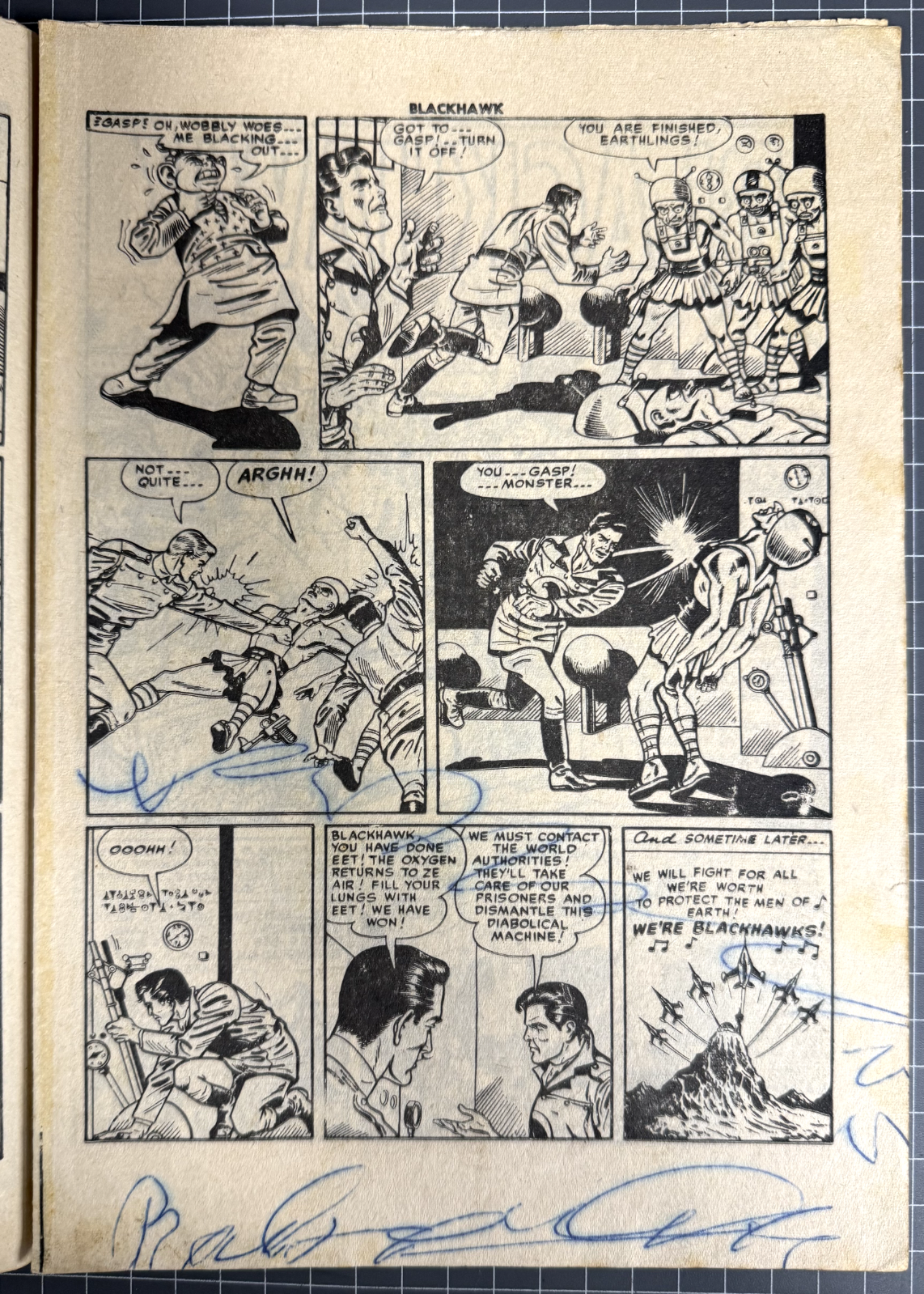 BLACKHAWK COMIC #39 YOUNG'S MERCHANDISING AUSTRALIAN COMIC PRE-DECIMAL 1952