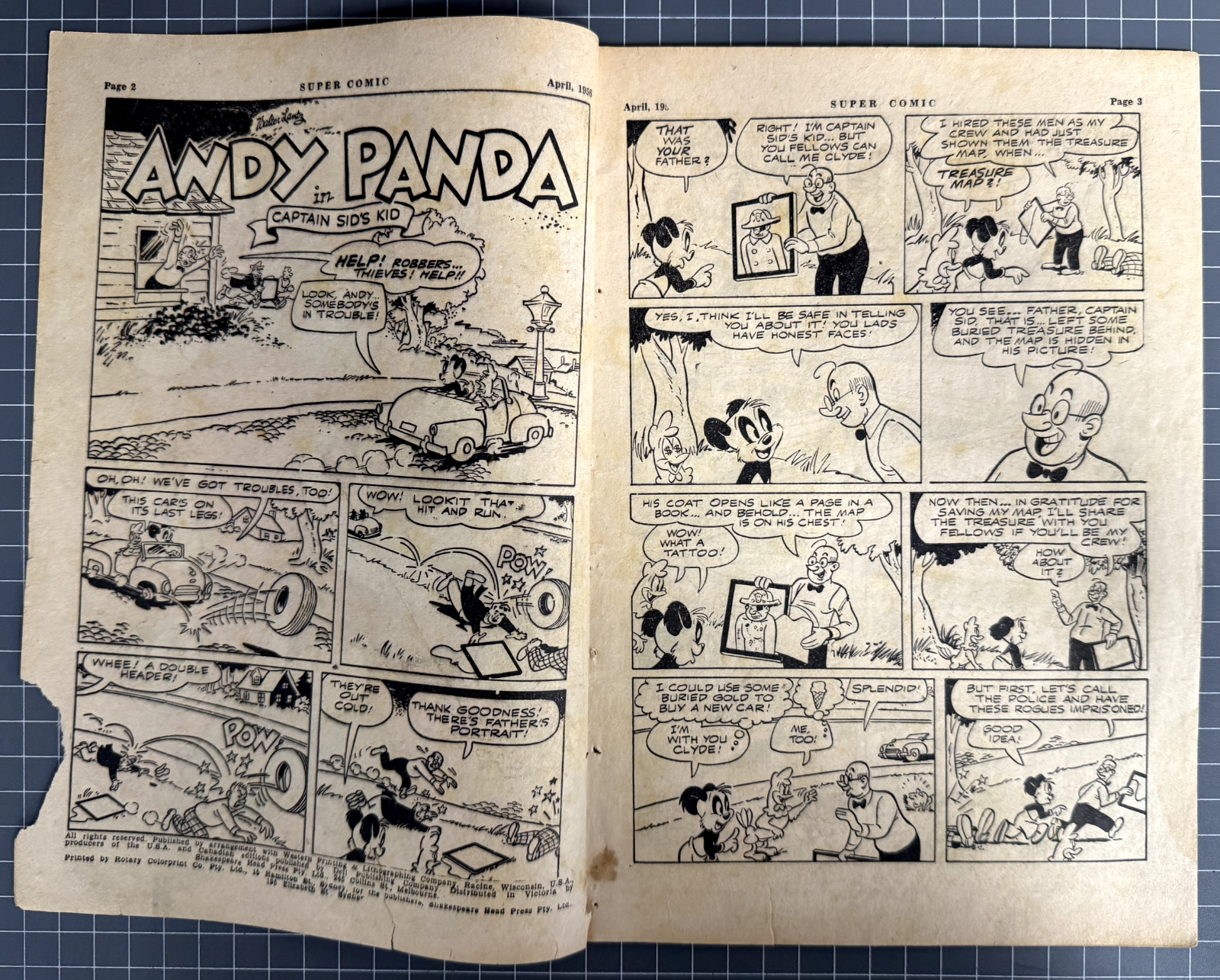 SUPERCOMIC SERIES #90 "ANDY PANDY" SHAKESPEARE HEAD PRESS AUSTRALIAN 1956