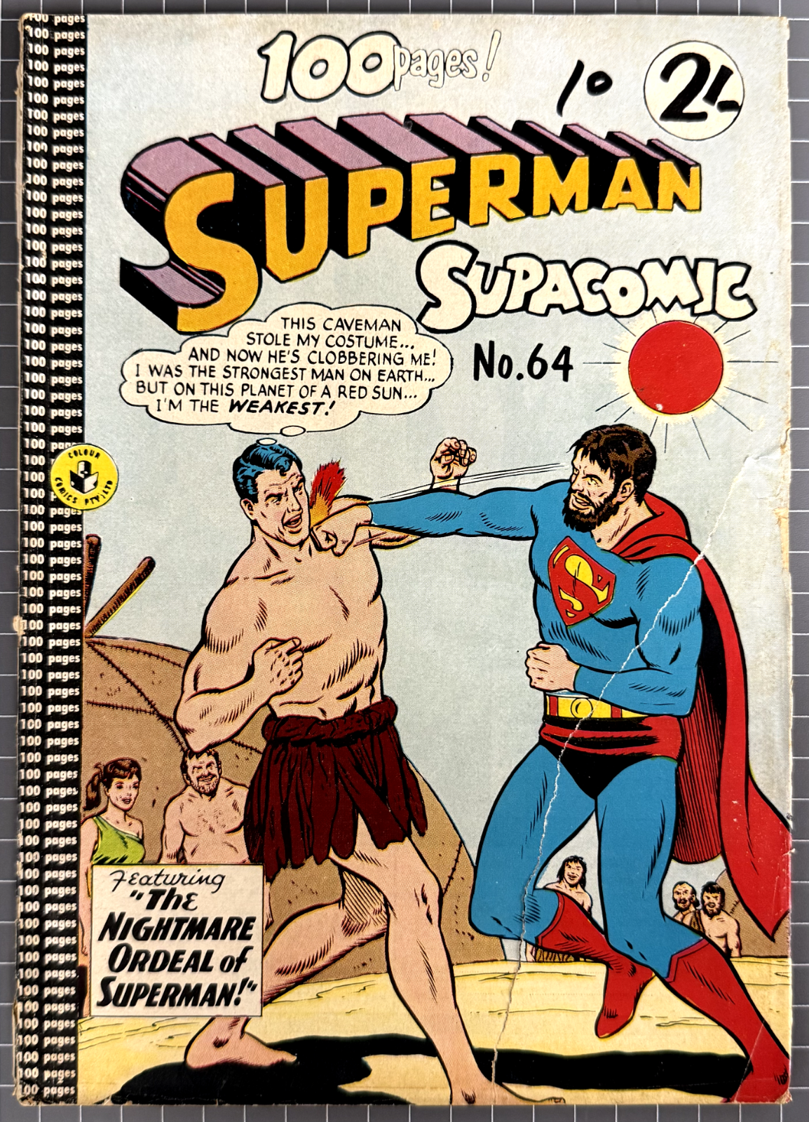 SUPERMAN SUPACOMIC #64 COLOUR COMICS AUSTRALIAN DC PRE-DECIMAL 1964