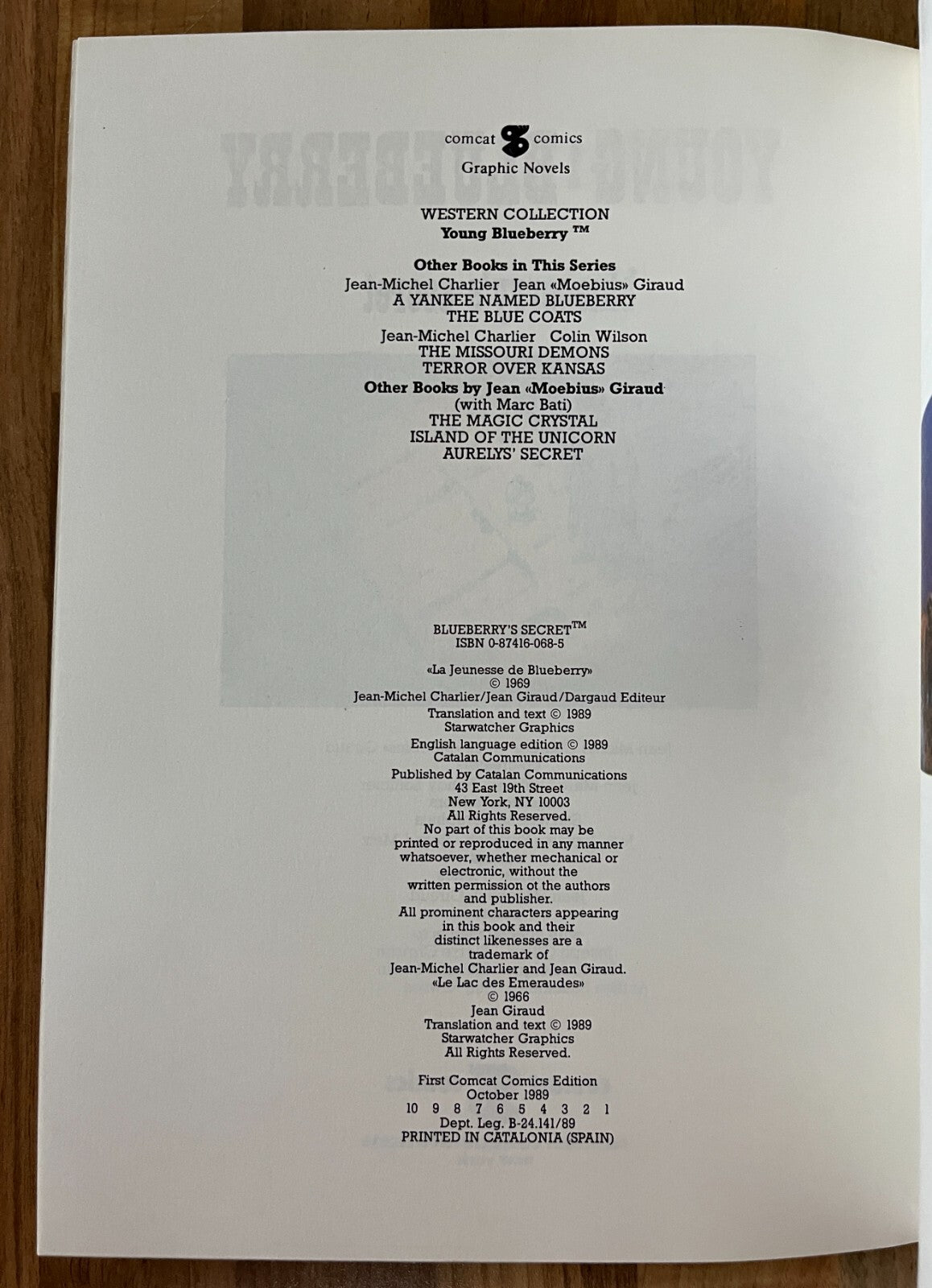 YOUNG BLUEBERRY VOL. 1-3,  SECRET,  YANKEE, BLUE COATS BY CHARLIER & MOEBIUS 1ST