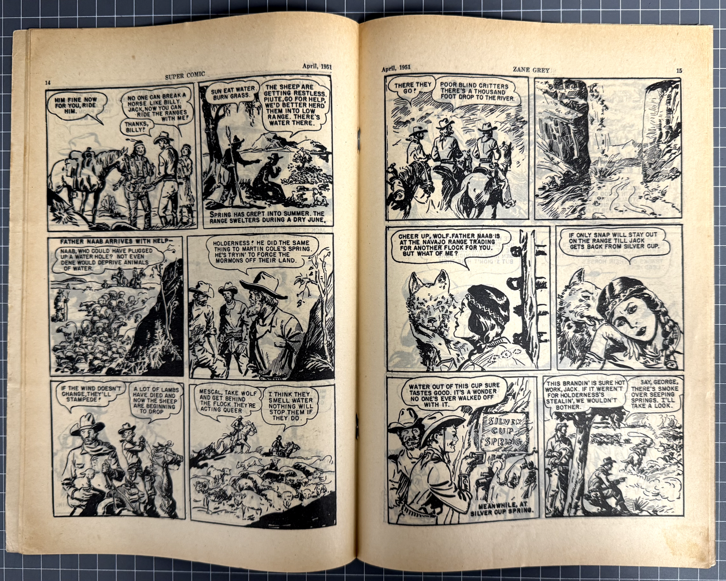 SUPERCOMIC SERIES #38 "ZANE GREY" CONSOLIDATED PRESS AUSTRALIAN PRE-DECIMAL 1951