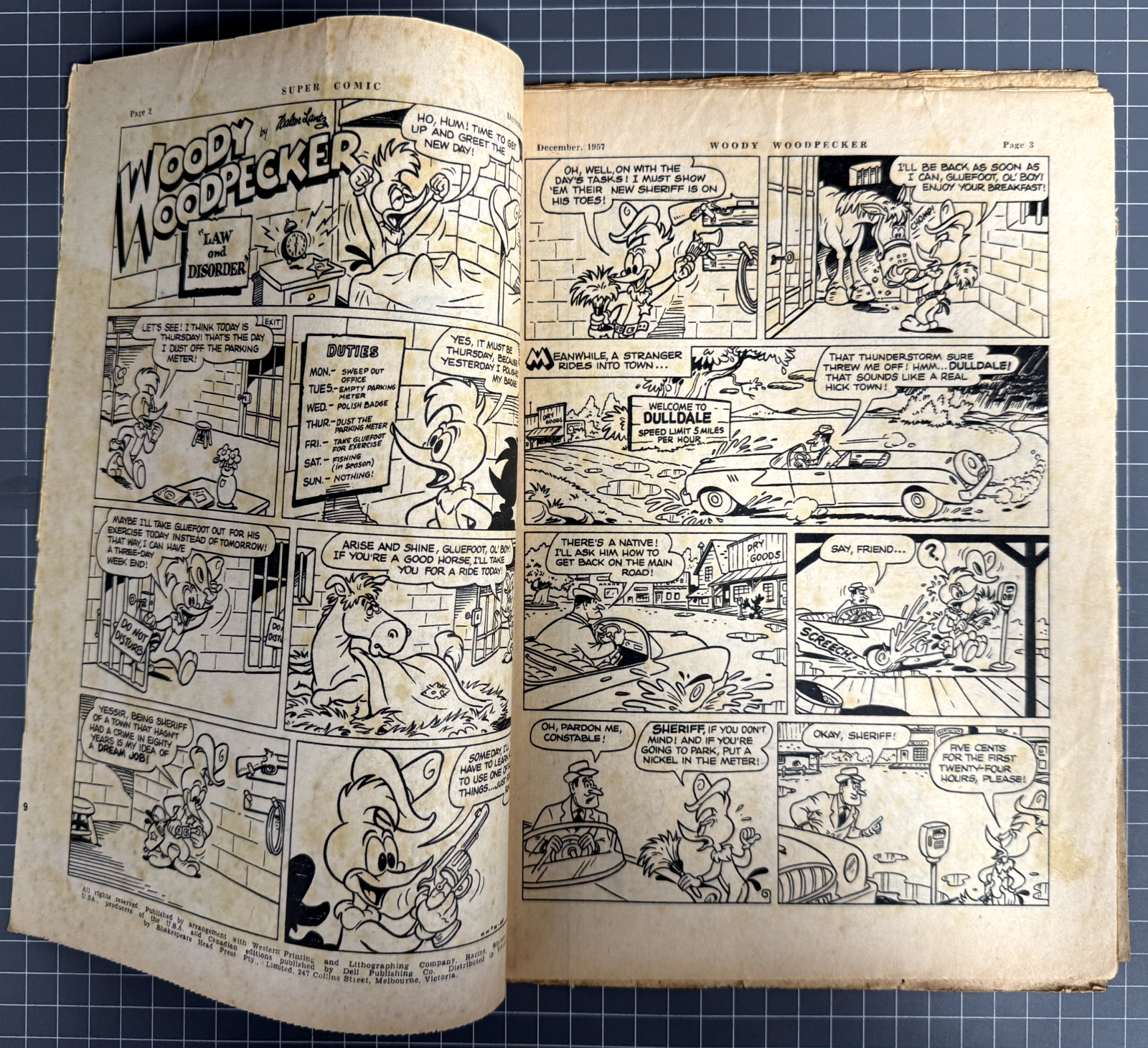 SUPERCOMIC SERIES #110 "WOODY WOODPECKER" SHAKESPEARE HEAD PRESS AUSTRALIAN 1957