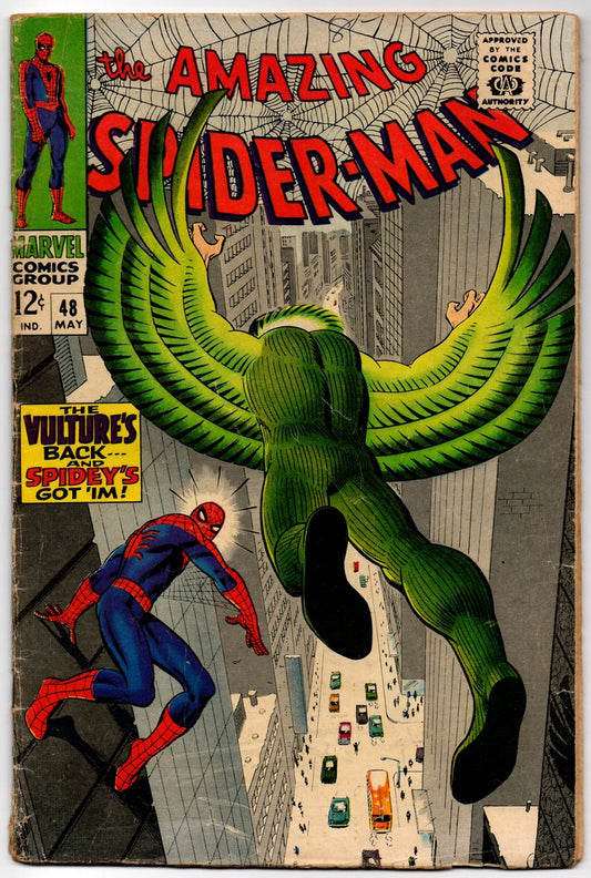 π THE AMAZING SPIDER-MAN #48 (MARVEL) COMIC *1ST APP. VULTURE* 1967 VG-