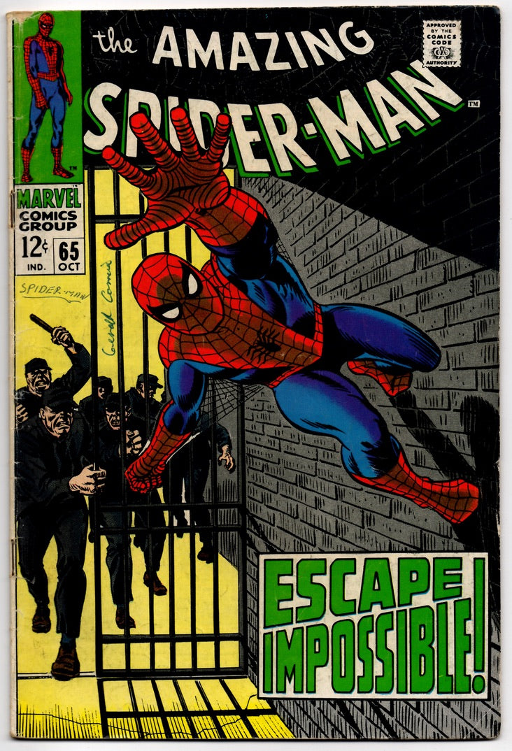 THE AMAZING SPIDER-MAN #65 (MARVEL) COMIC 1968 *JOHN ROMITA SR.* VG-