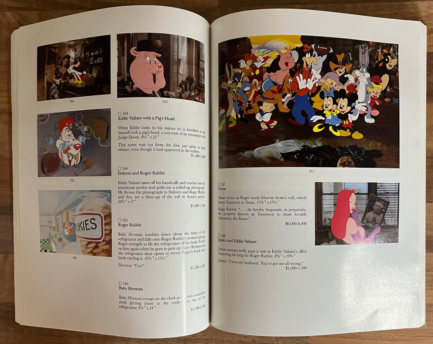 Sotheby's The Art of Who framed ROGER RABBIT Auction Catalogue New York 1989