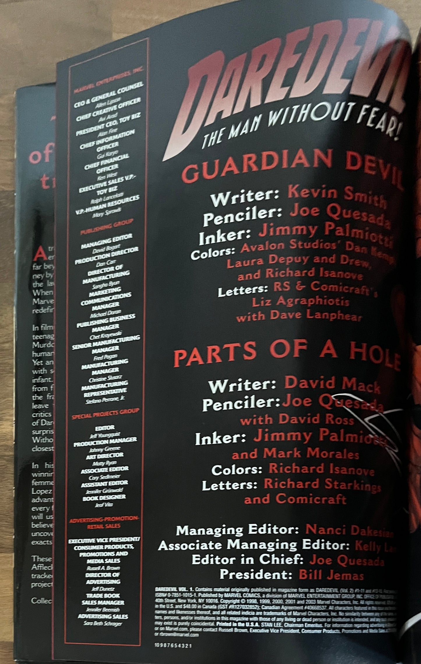 DAREDEVIL: The Man Without Fear Volumes 1 & 2, Bendis, Smith, 1st Print HC/DJ