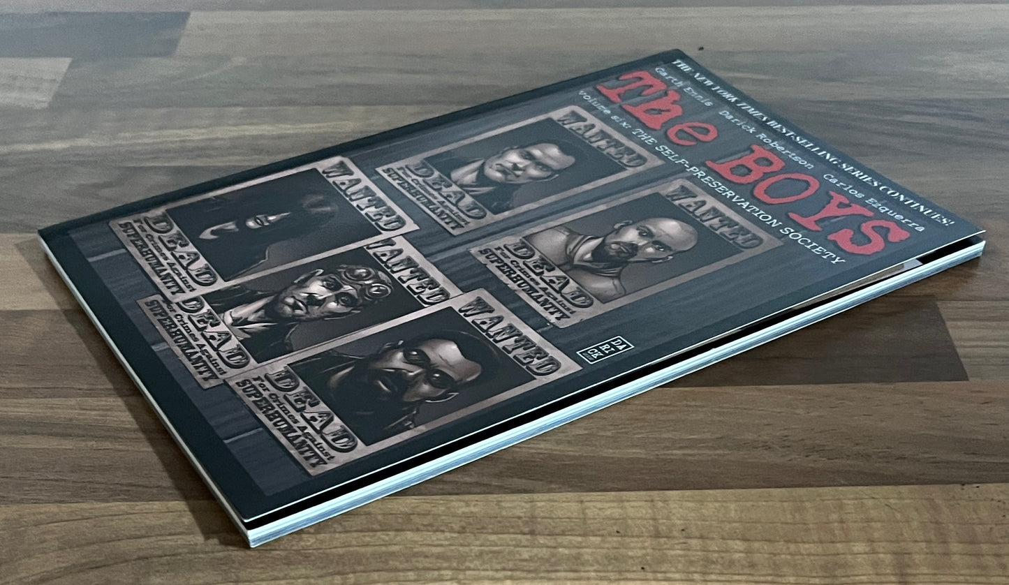 The Boys: Volume Six: THE SELF-PRESERVATION SOCIETY Graphic TPB, 1st Print, Titan
